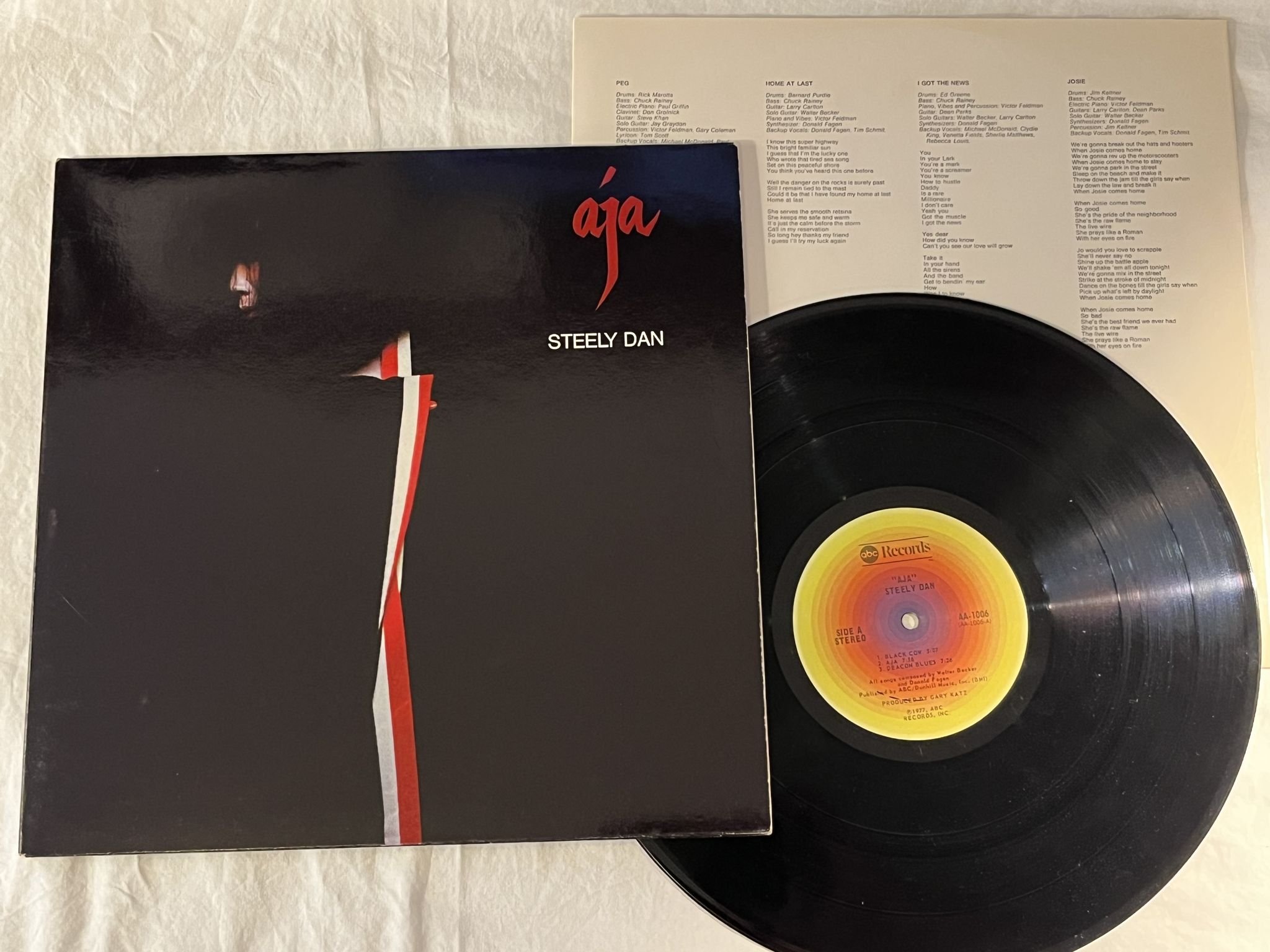 Omslagsbild för skivan STEELY DAN aja LP -77 US ABC AA-1006