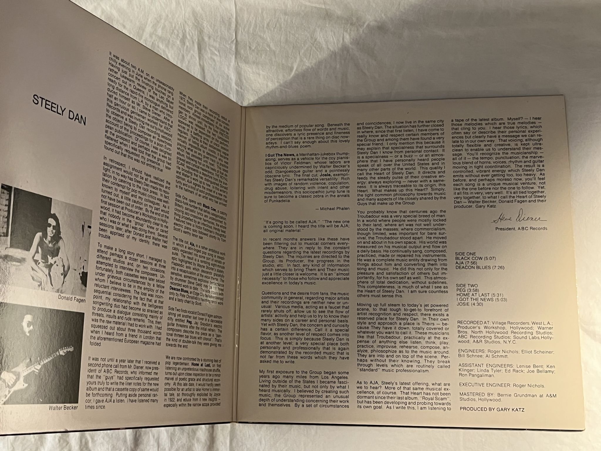 Omslagsbild för skivan STEELY DAN aja LP -77 US ABC AA-1006