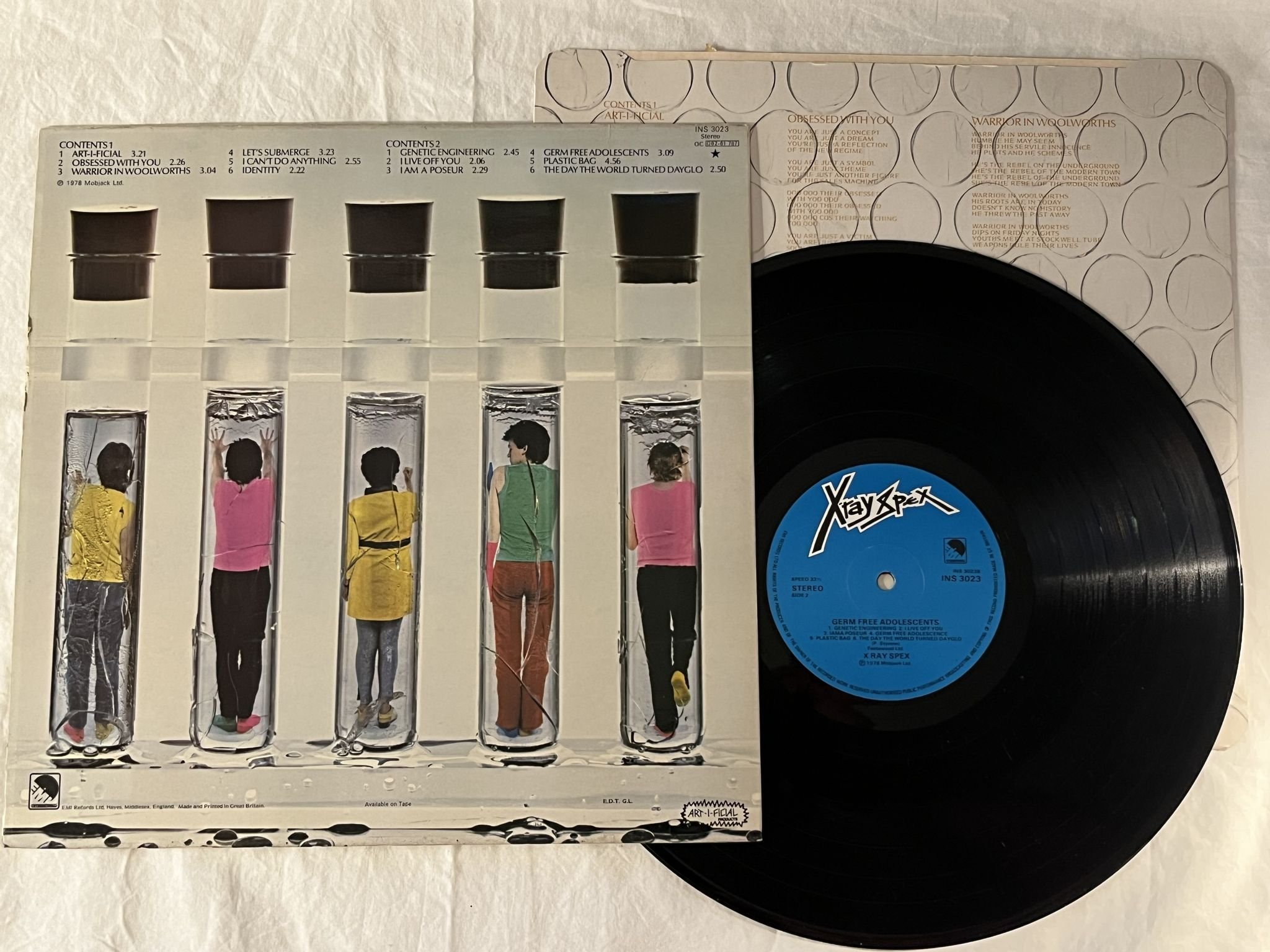 Omslagsbild för skivan X RAY SPEX germ free adolescents LP -78 UK EMI INS 3023