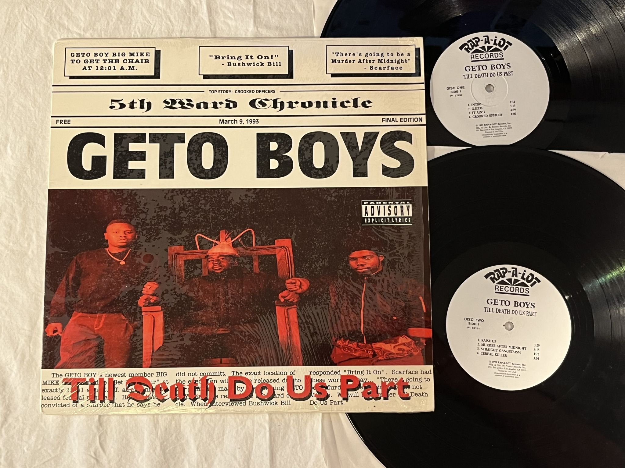 Omslagsbild för skivan GETO BOYS Till Death Do Us Part 2xLP -93 US RAP-A-LOT P1 57191
