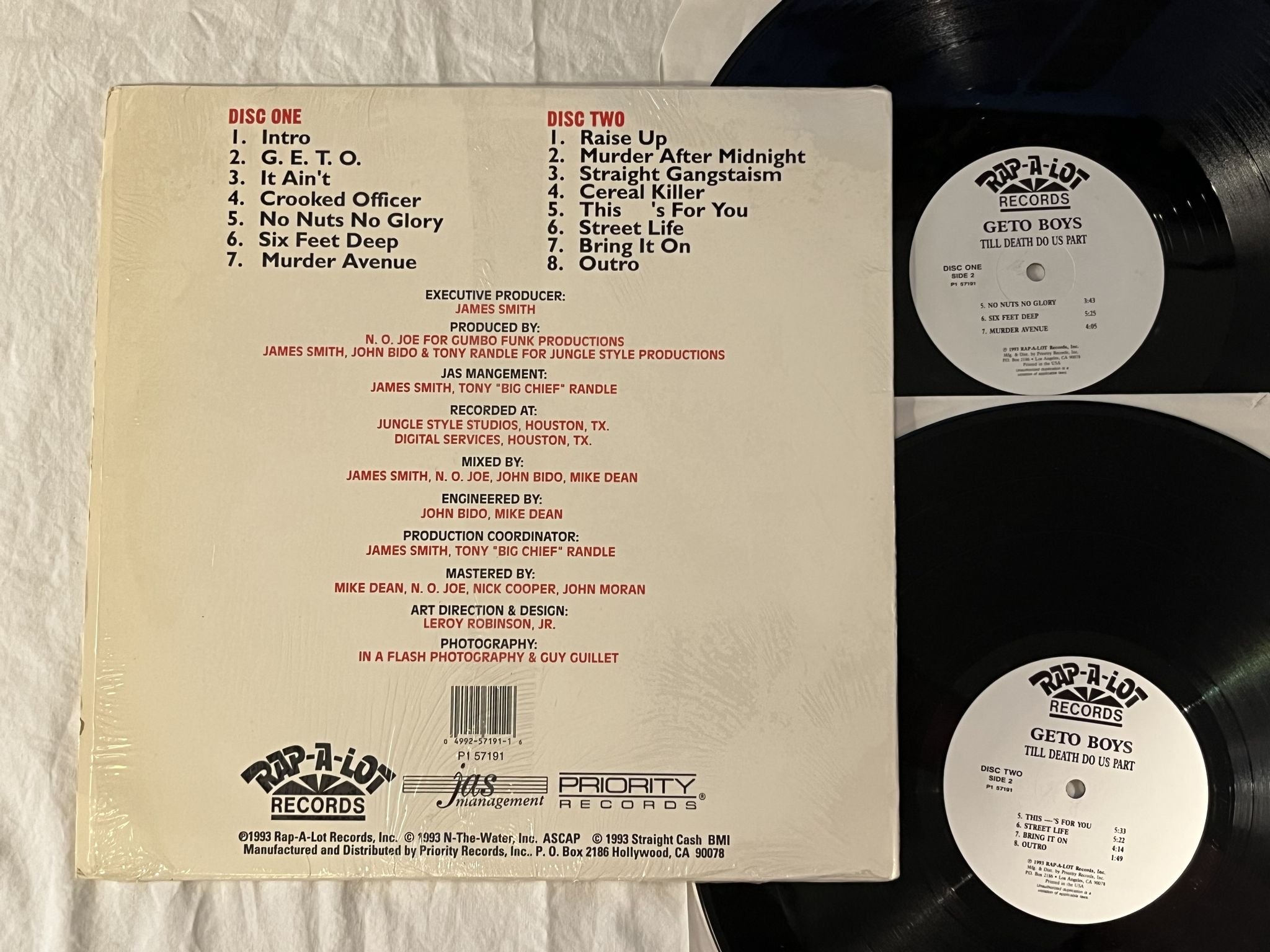 Omslagsbild för skivan GETO BOYS Till Death Do Us Part 2xLP -93 US RAP-A-LOT P1 57191