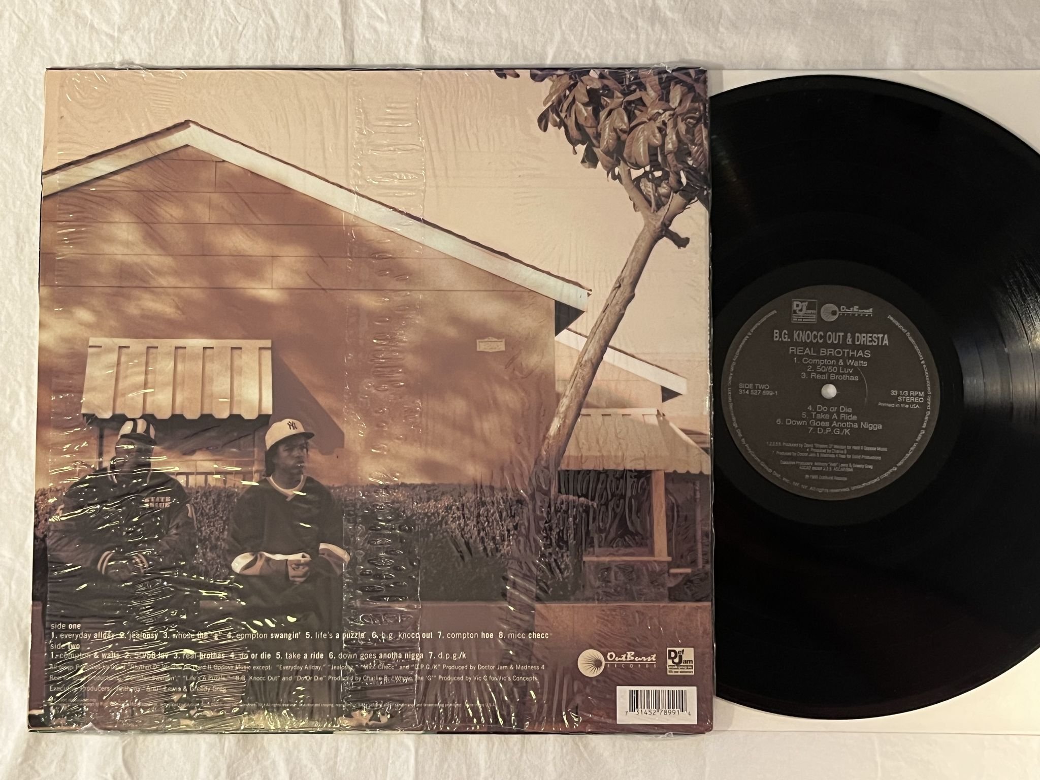 Omslagsbild för skivan BG KNOCC OUT & DRESTA real brothers LP -95 US DEF JAM 314527899-1 ** RARE **