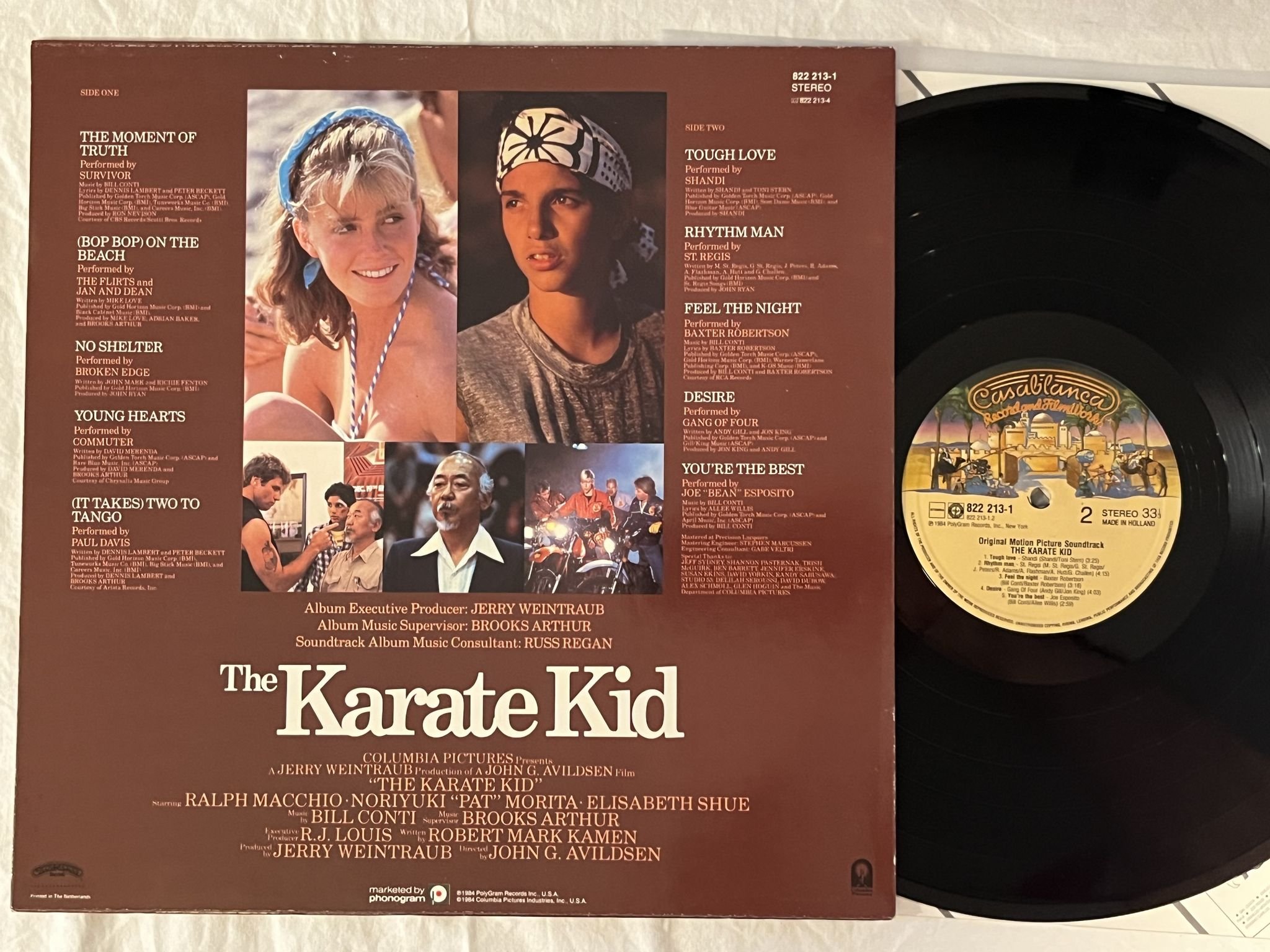 Omslagsbild för skivan VARIOUS - Karate Kid LP -84 CASABLANCA 822 213-1
