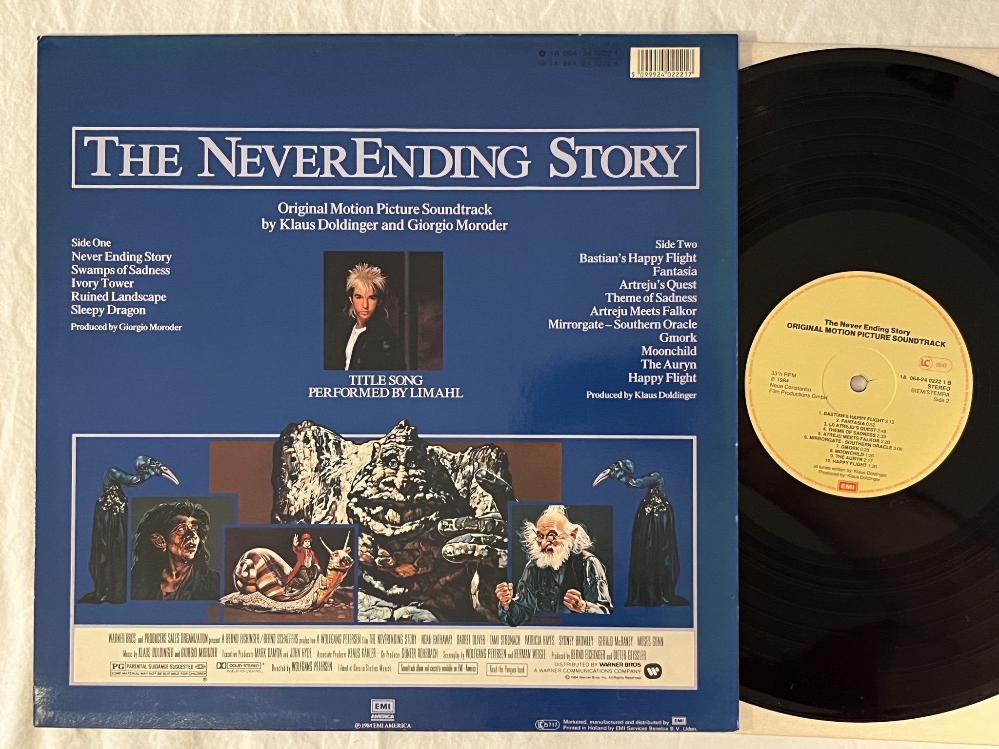 Omslagsbild för skivan GIORGIO MORODER The Never Ending Story LP -84 EMI 1A 064-2402221