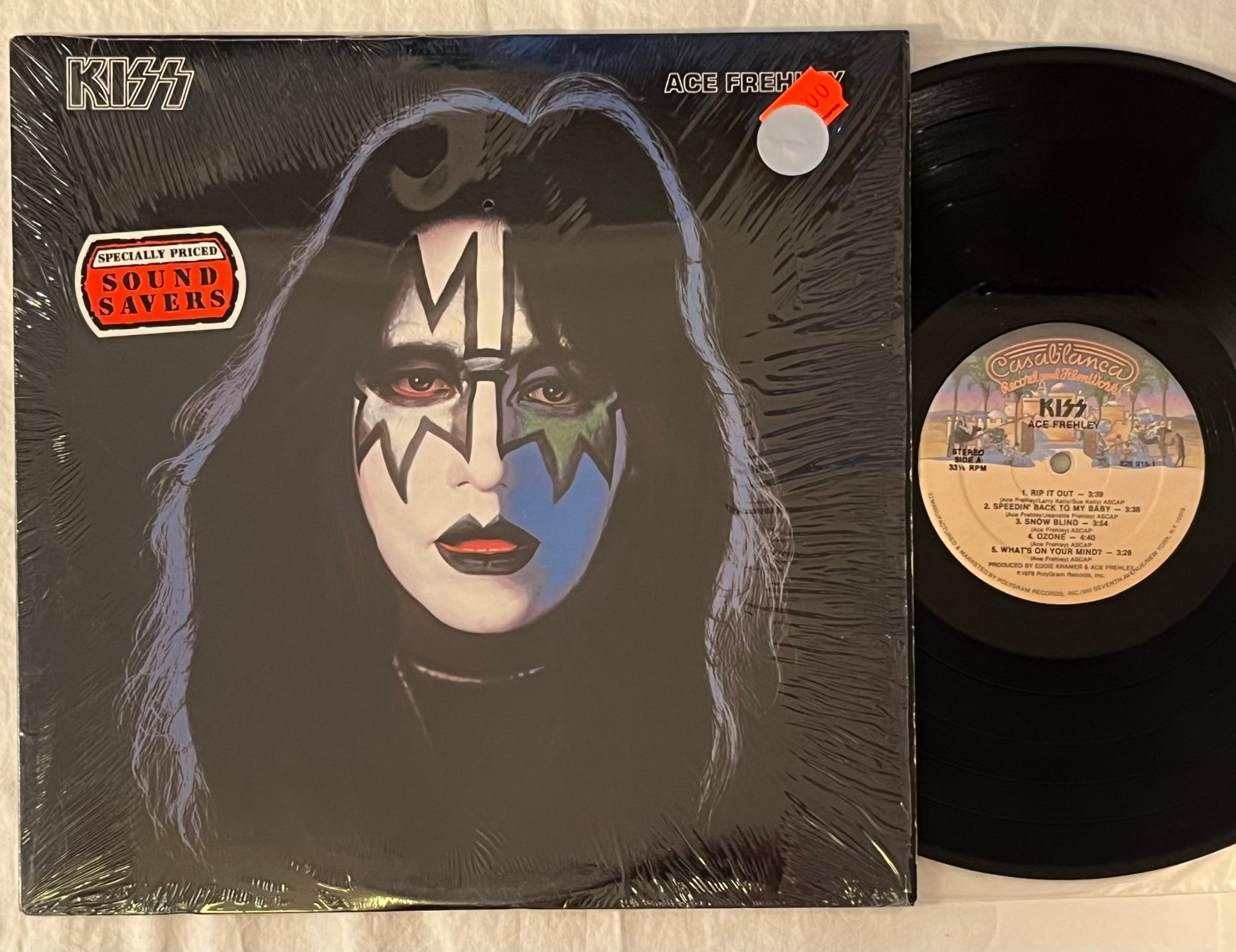 Omslagsbild för skivan KISS Ace Frehley LP -78 US CASABLANCA 826 916-1