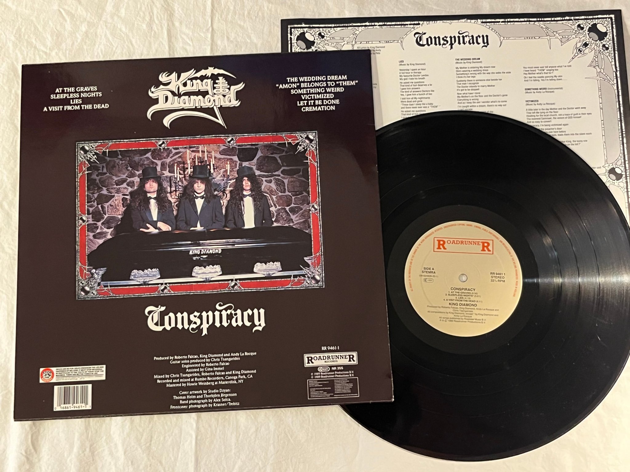 Omslagsbild för skivan KING DIAMOND conspiracy LP -89 Hol ROADRUNNER RR 94611