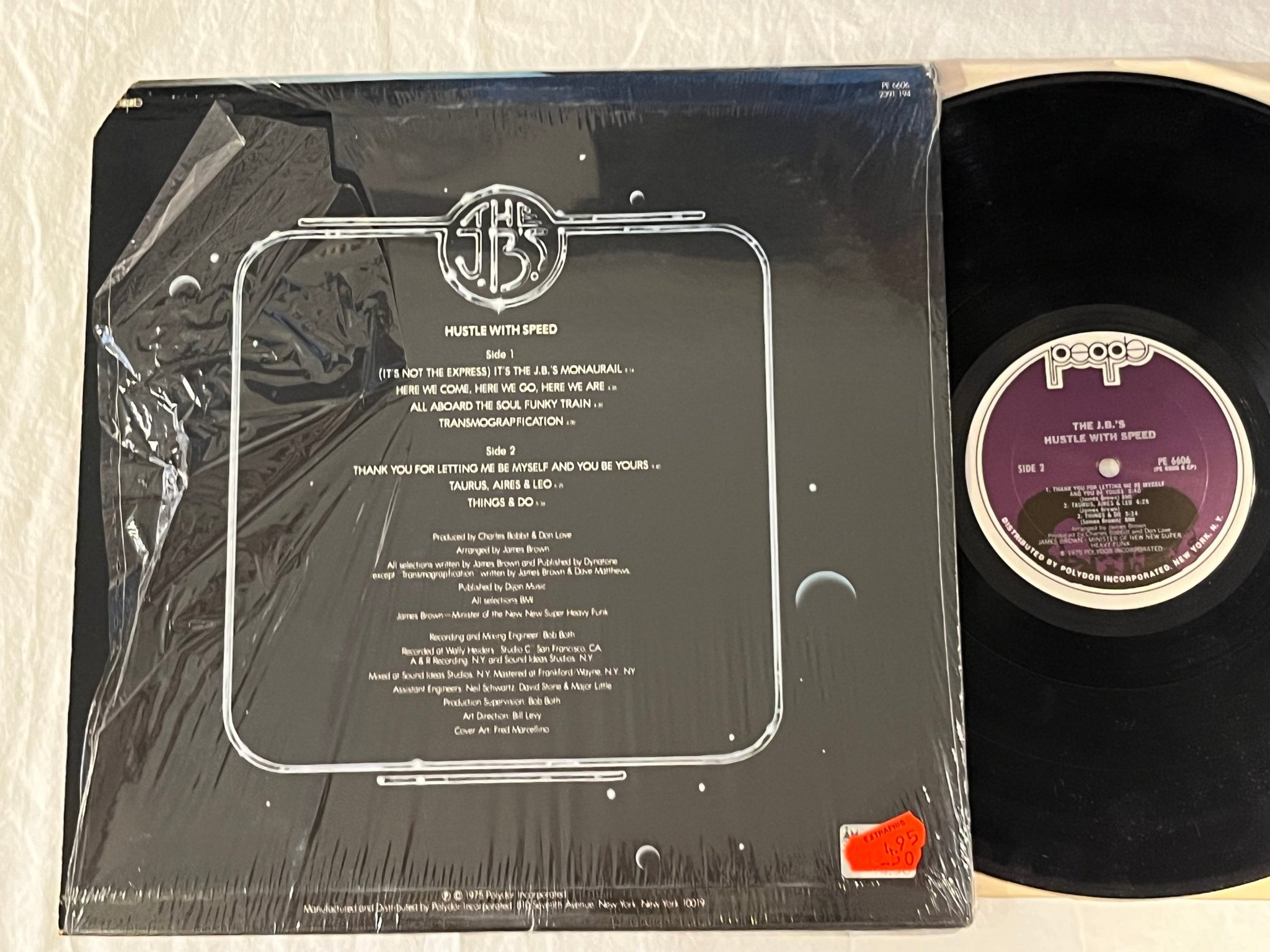 Omslagsbild för skivan THE JB`s hustle with speed LP -75 US PEOPLE PE 6606 *** FUNK ***