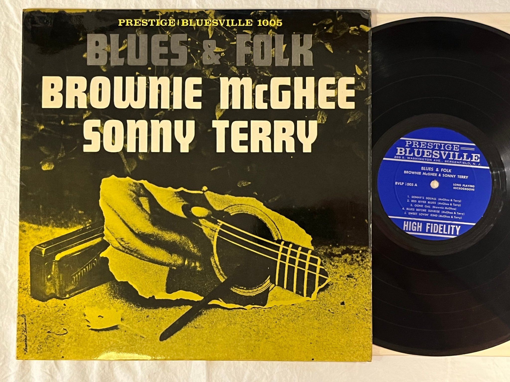 Omslagsbild för skivan BROWNIE McGHEE & SONNY TERRY blues & folk LP -60 UK BLUESVILLE BVLP 1005