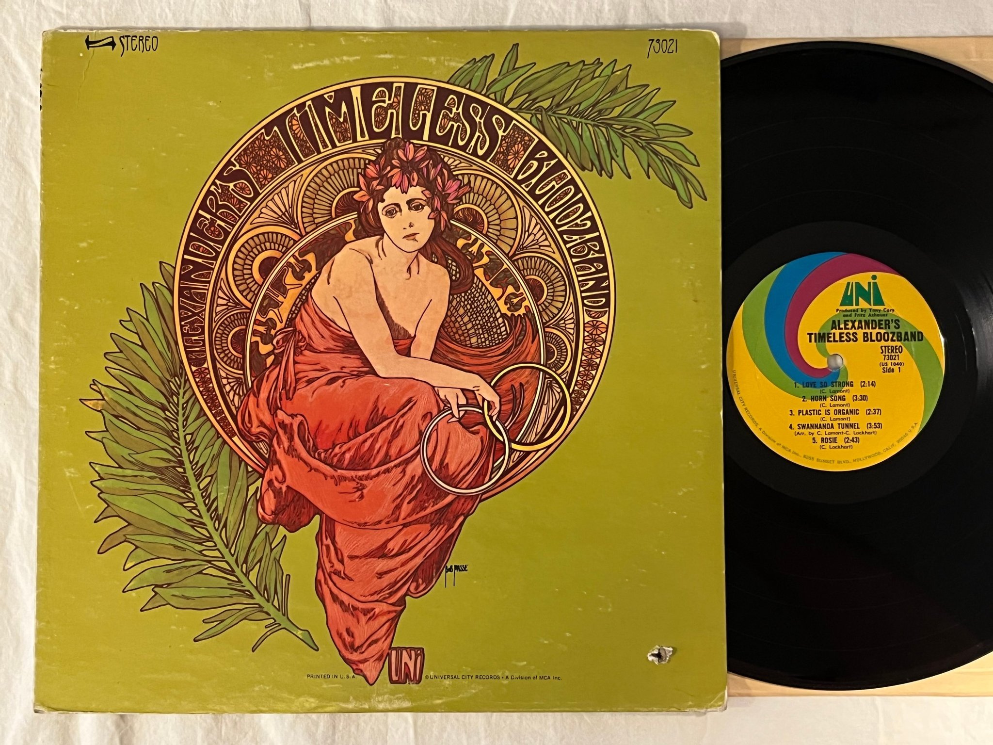 Omslagsbild för skivan ALEXANDER'S TIMELESS BLOOZBAND For Sale LP -68 US UNI 83021 ** PSYCH **