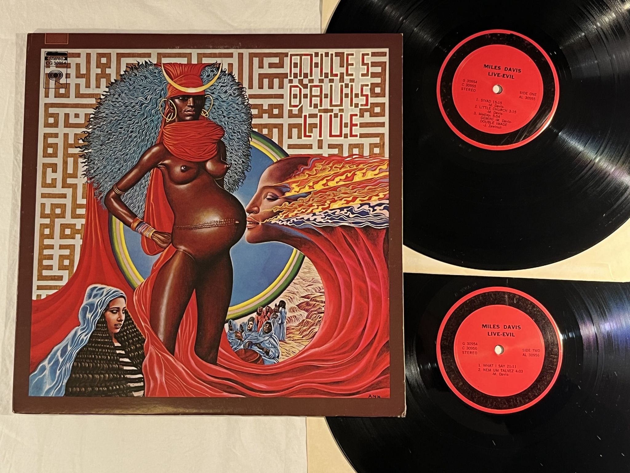 Omslagsbild för skivan MILES DAVIS Live-Evil 2xLP -71 US COLUMBIA CG 30954