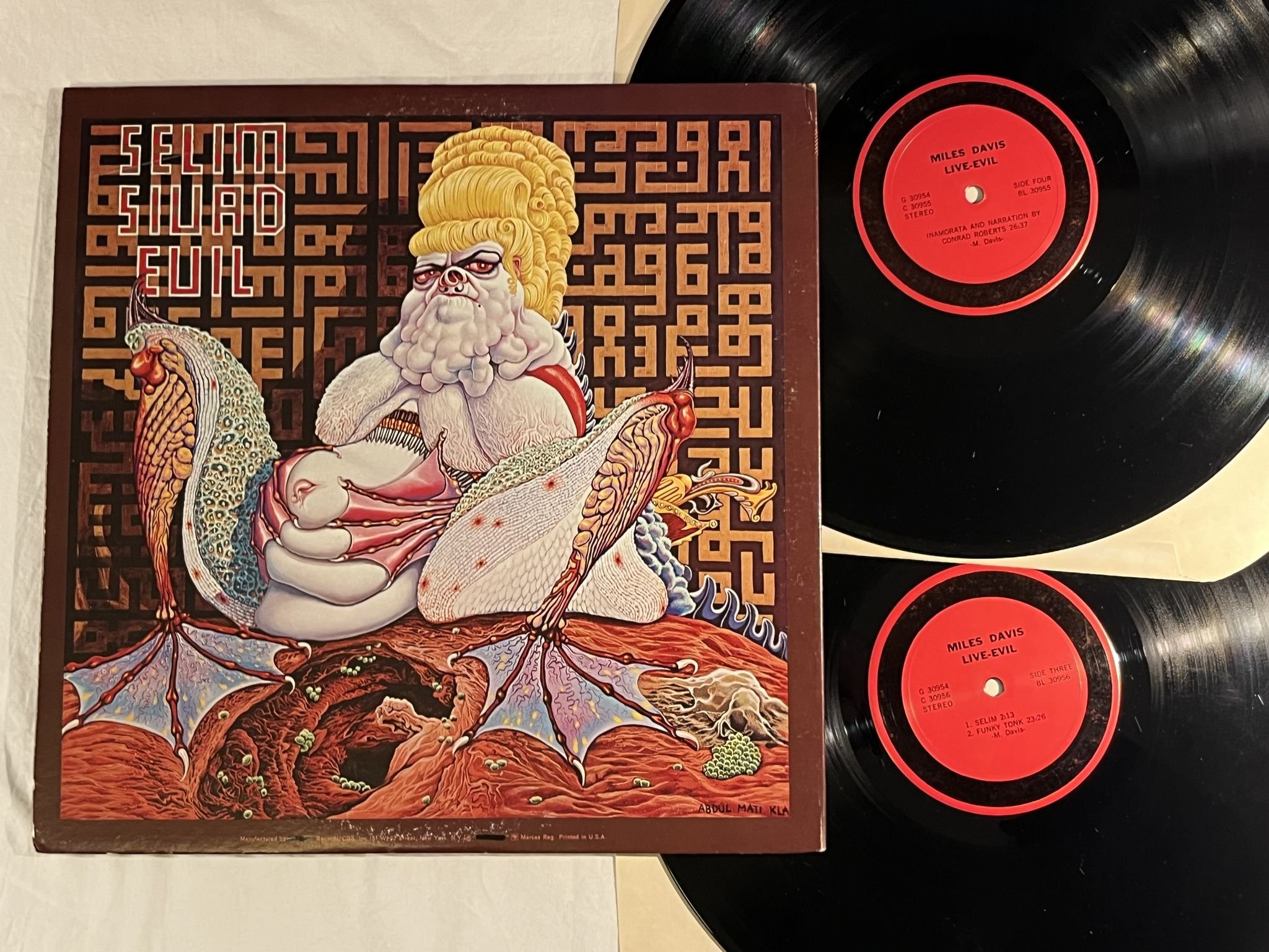 Omslagsbild för skivan MILES DAVIS Live-Evil 2xLP -71 US COLUMBIA CG 30954