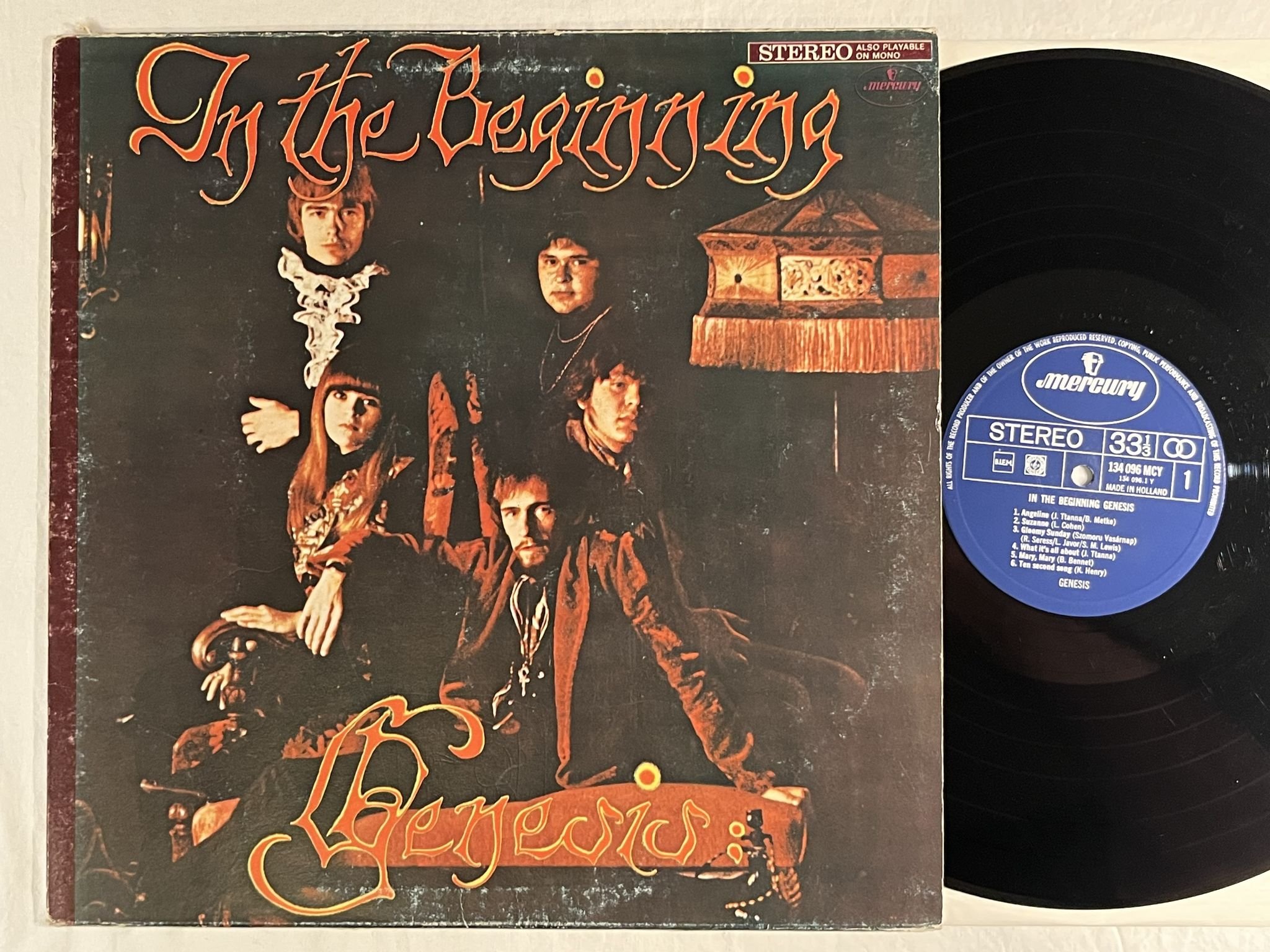 Omslagsbild för skivan GENESIS In The Beginning LP -69 Hol MERCURY 134 096 MCY