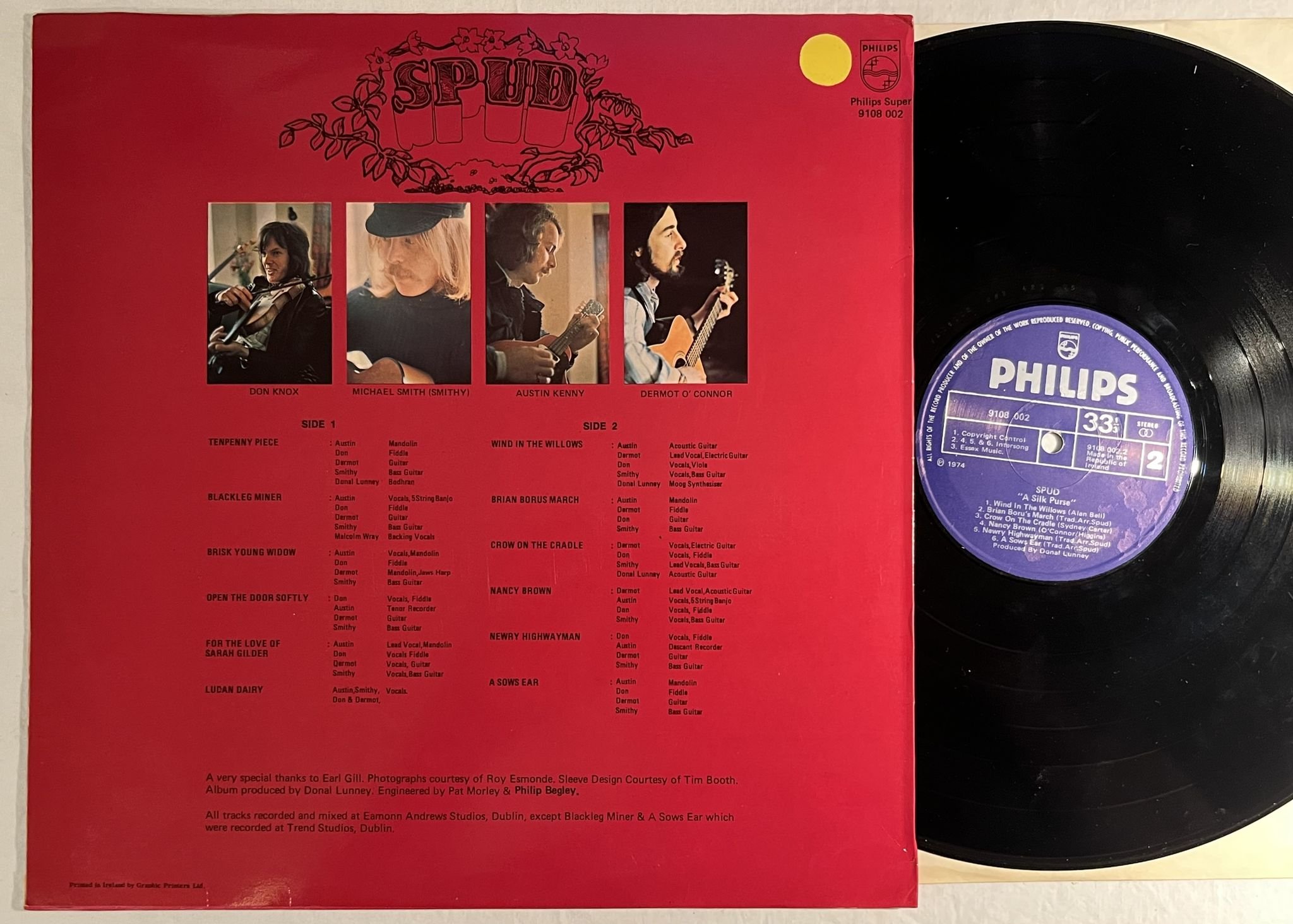 Omslagsbild för skivan SPUD A Silk Purse LP -75 Ireland PHILIPS 9108 002