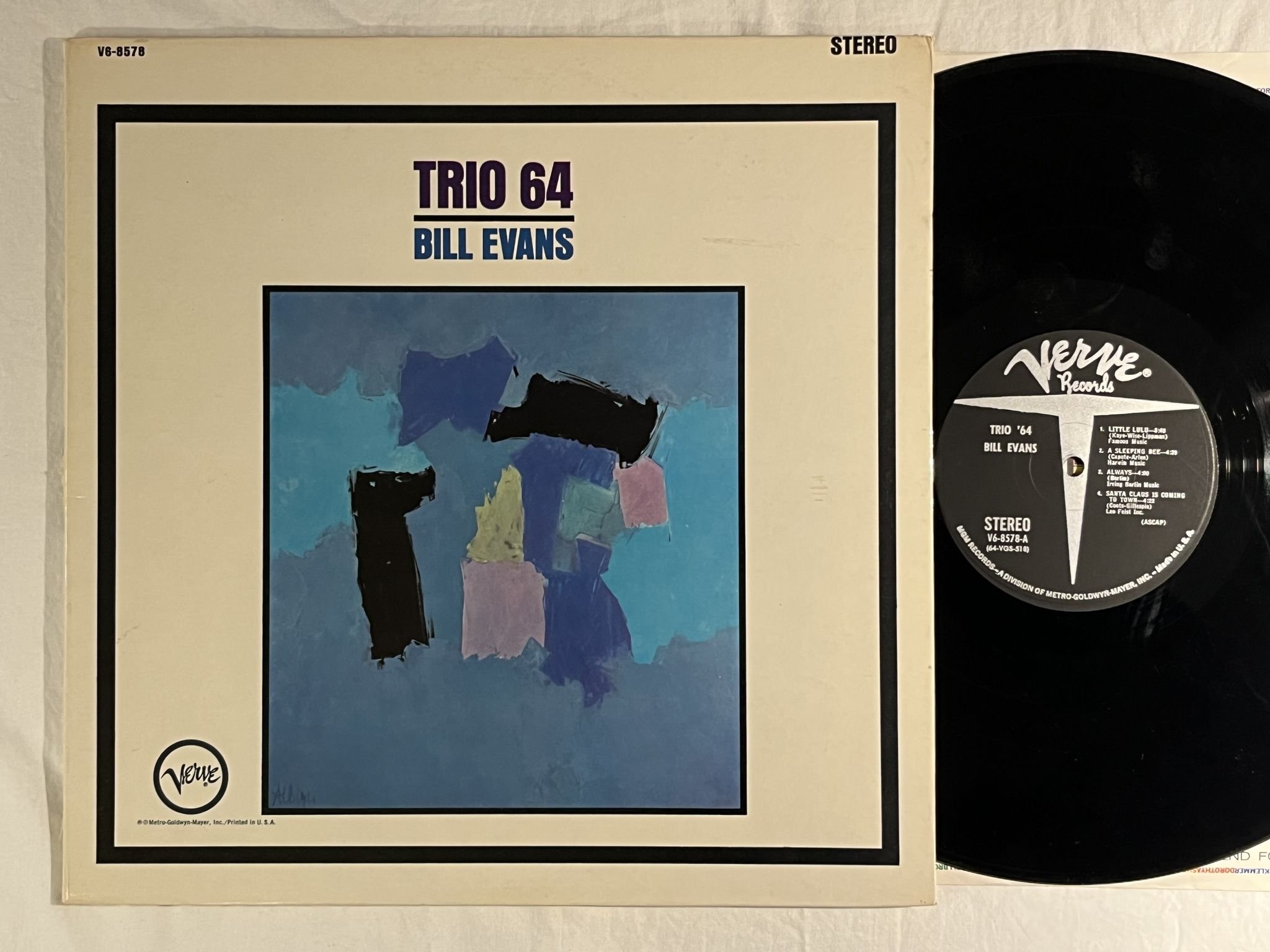 Omslagsbild för skivan BILL EVANS trio 64 LP -64 US VERVE V6/8578