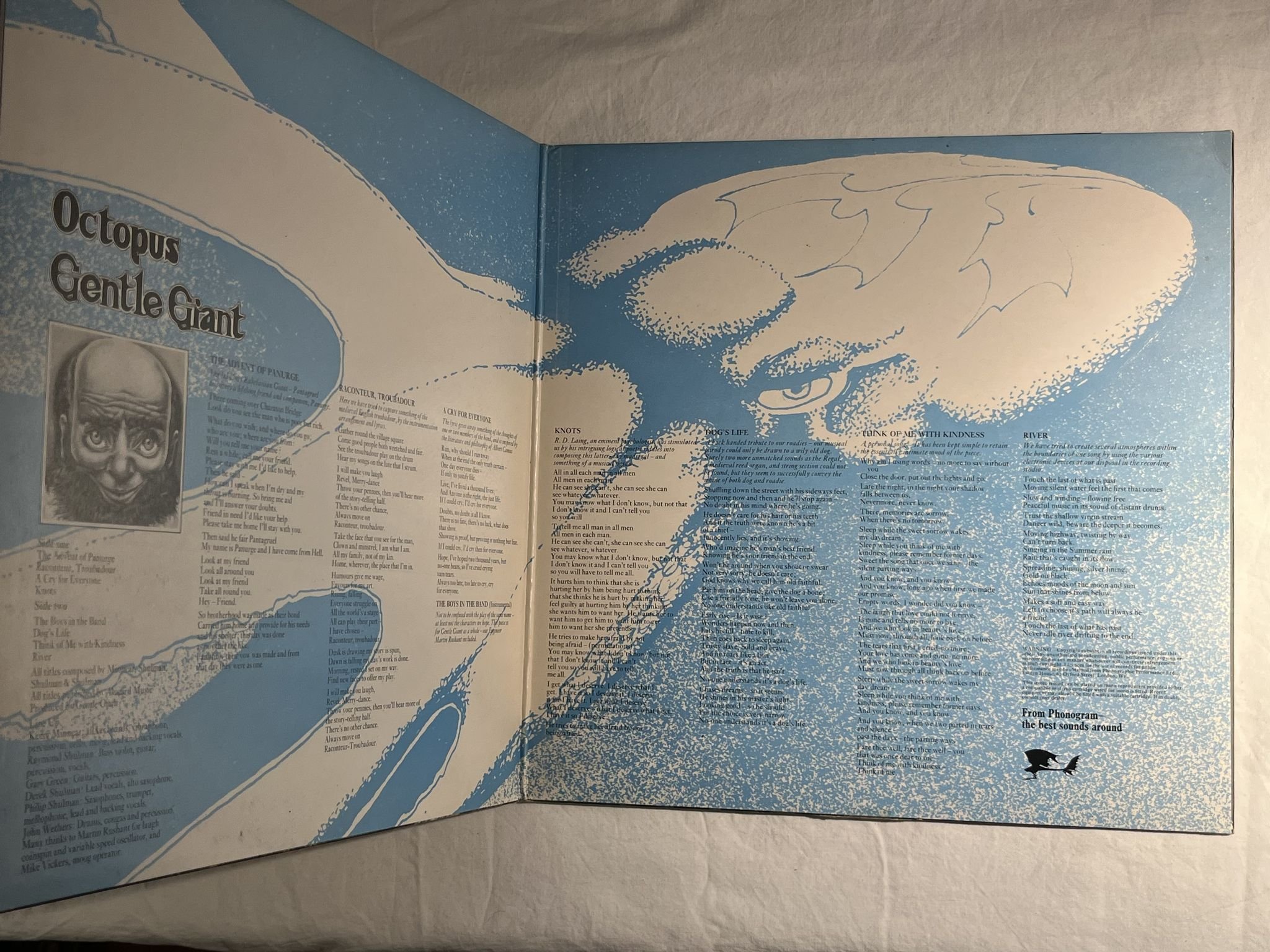 Omslagsbild för skivan GENTLE GIANT octopus LP -72 UK VERTIGO 6360 080 *** PROG ROCK ***