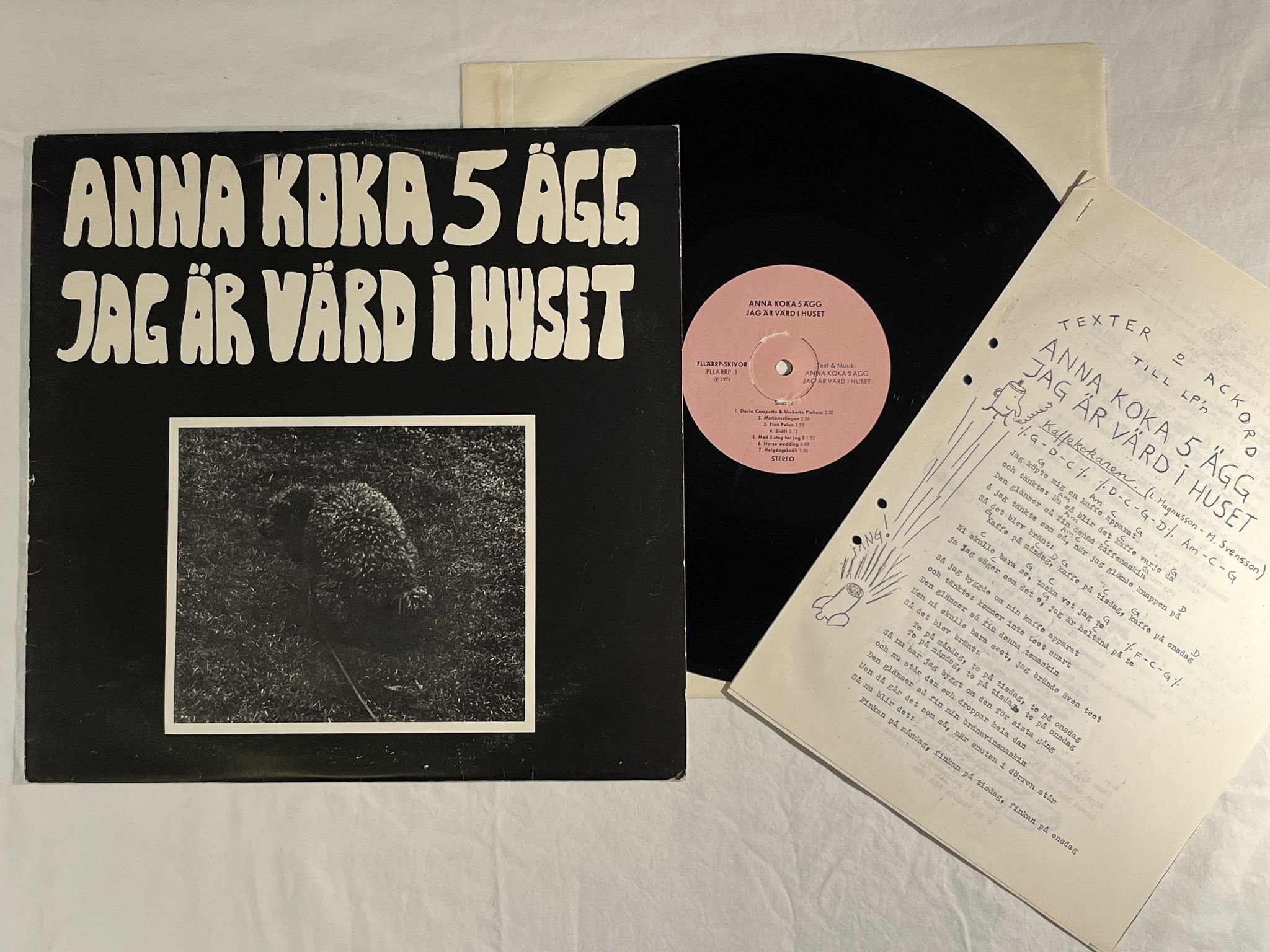 Omslagsbild för skivan Anna Koka 5 Ägg Jag Är Värd I Huset LP -75 Swe FLLÄRRP 1 *** VERY RARE ***