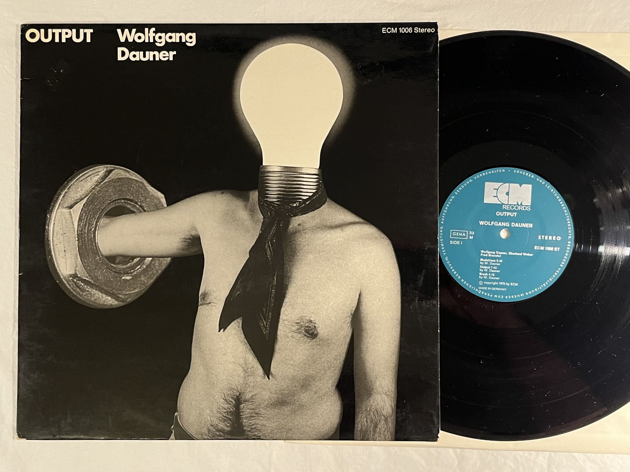 Omslagsbild för skivan WOLFGANG DAUNER output LP -70 Ger ECM 1006 ST *** Rare free jazz ***