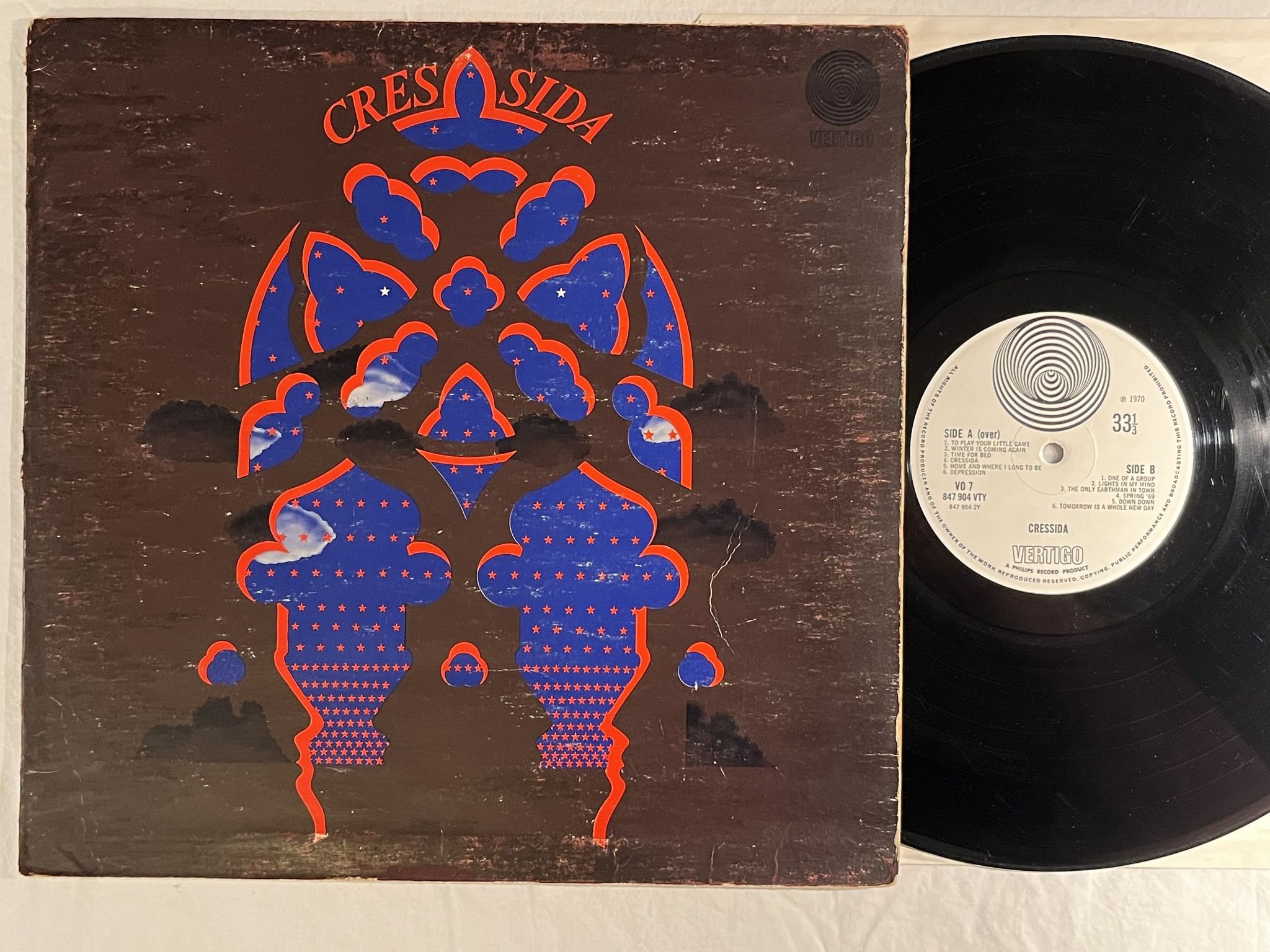 Omslagsbild för skivan CRESSIDA s/t LP -70 UK VERTIGO VO 7