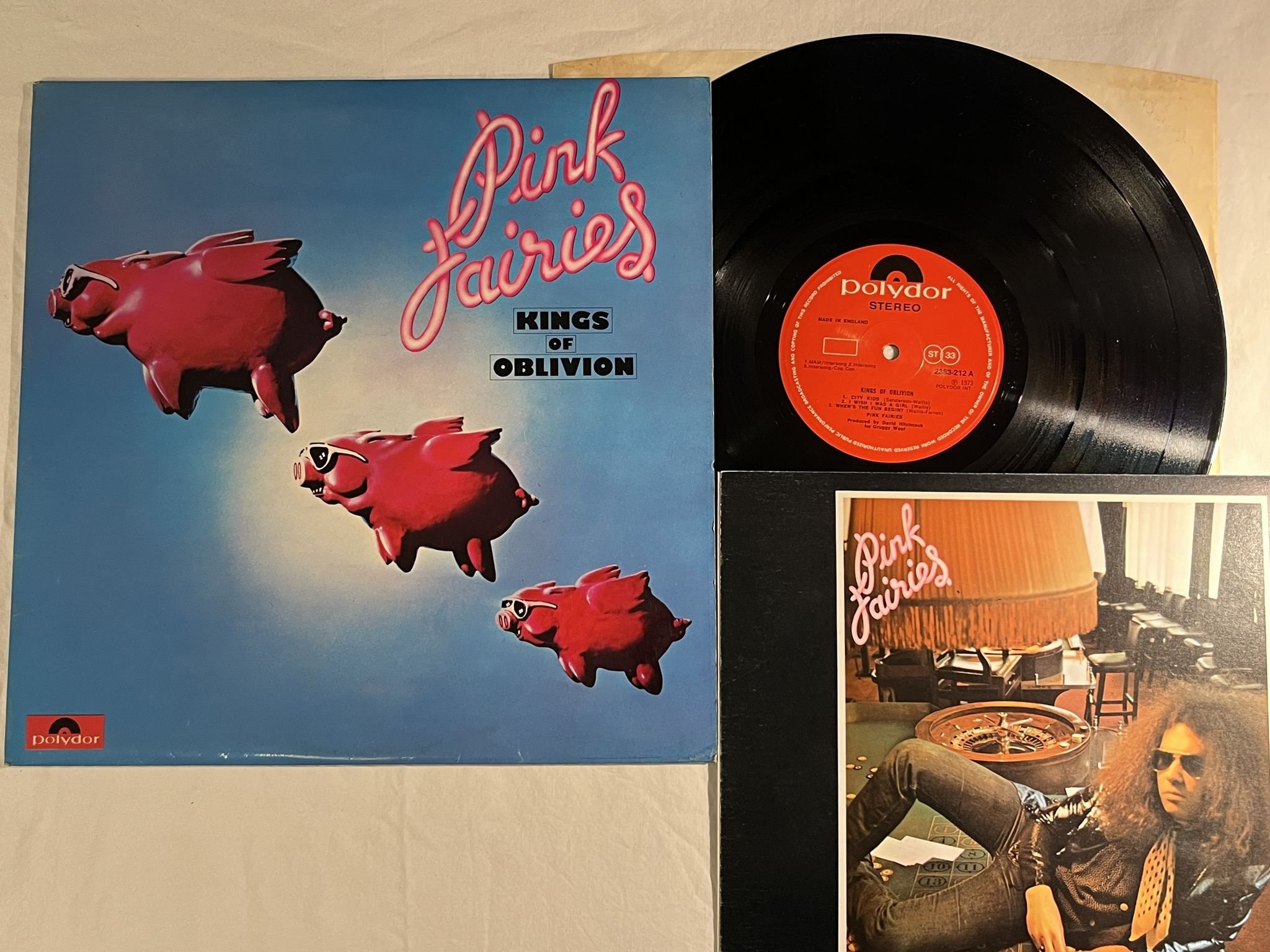 Omslagsbild för skivan PINK FAIRIES kings of oblivion LP -73 UK POLYDOR 2383212