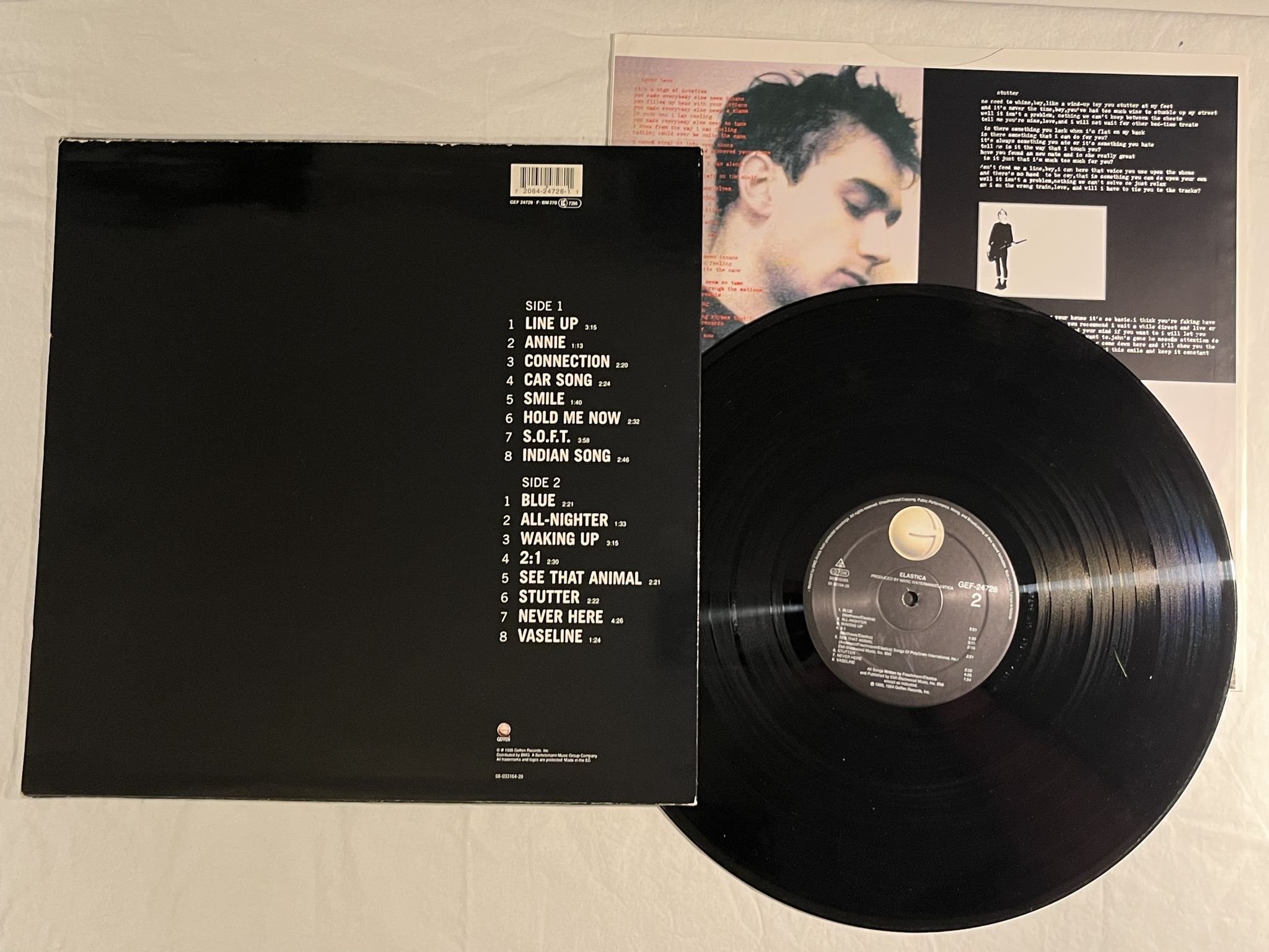 Omslagsbild för skivan ELASTICA s/t LP + 7"flexi -95 GEFFEN GEF 24728