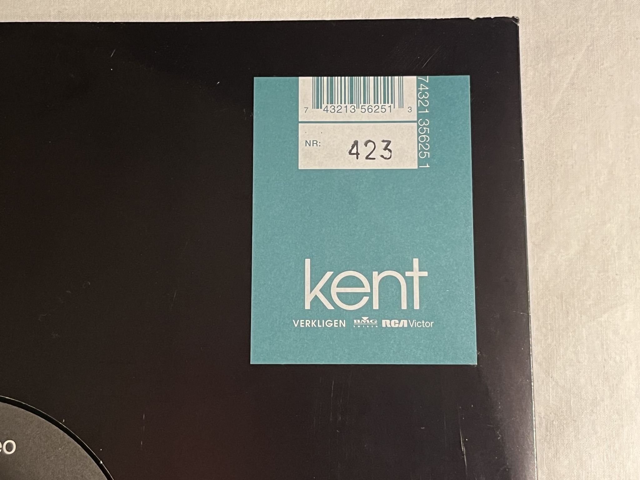 Omslagsbild för skivan KENT verkligen 12" Swe -96 BMG 74321 35625 1 ** MEGA RARE NUMBERED ED 423/500 **