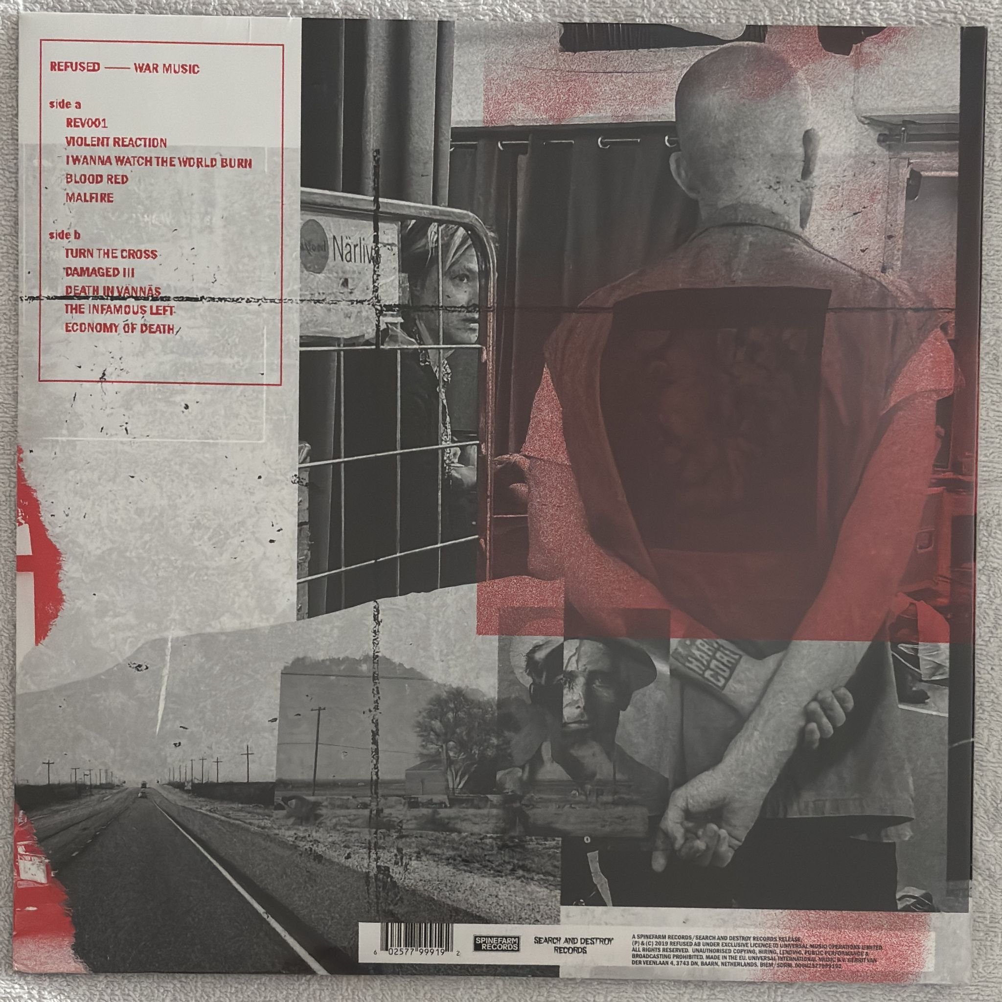 Omslagsbild för skivan REFUSED War Music LP Spinefarm Records SPINE799919