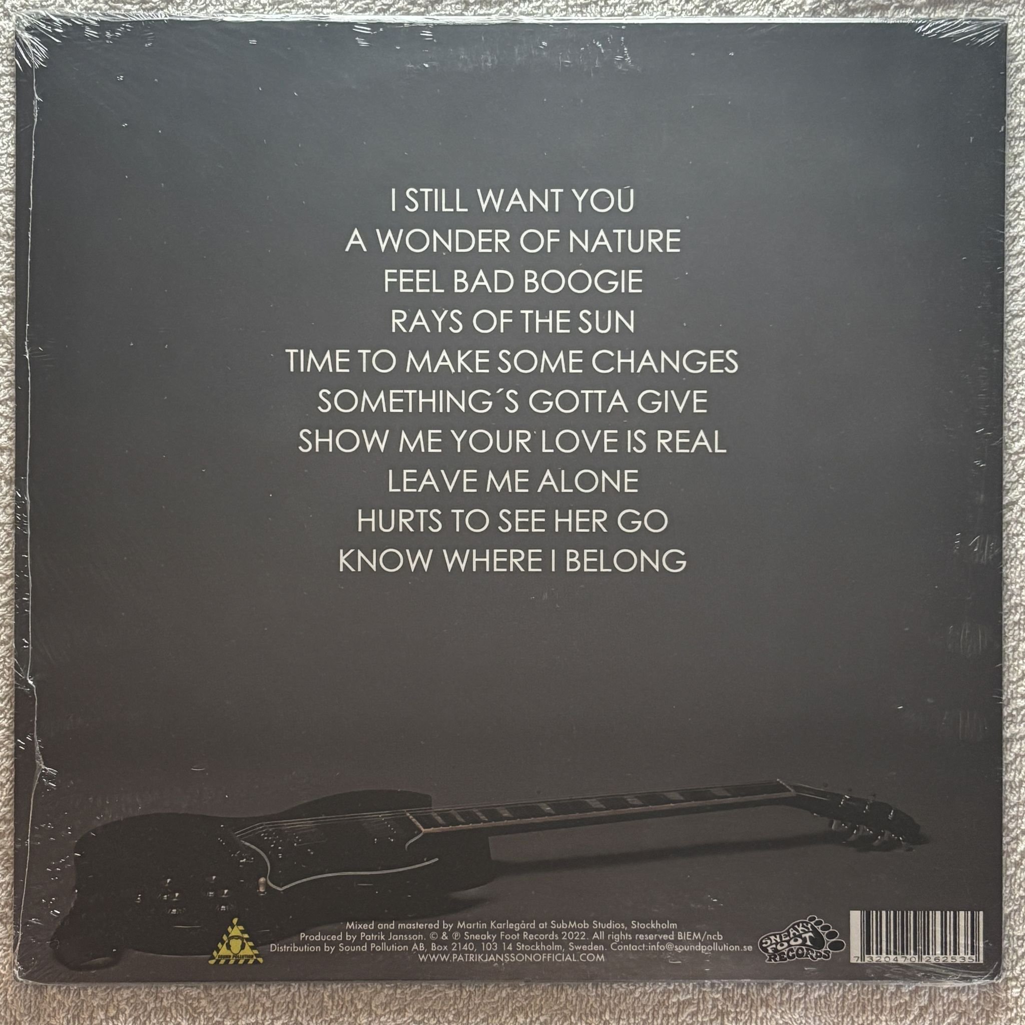 Omslagsbild för skivan PATRIK JANSSON Game Changer LP Sneaky Foot Records SFRLP005