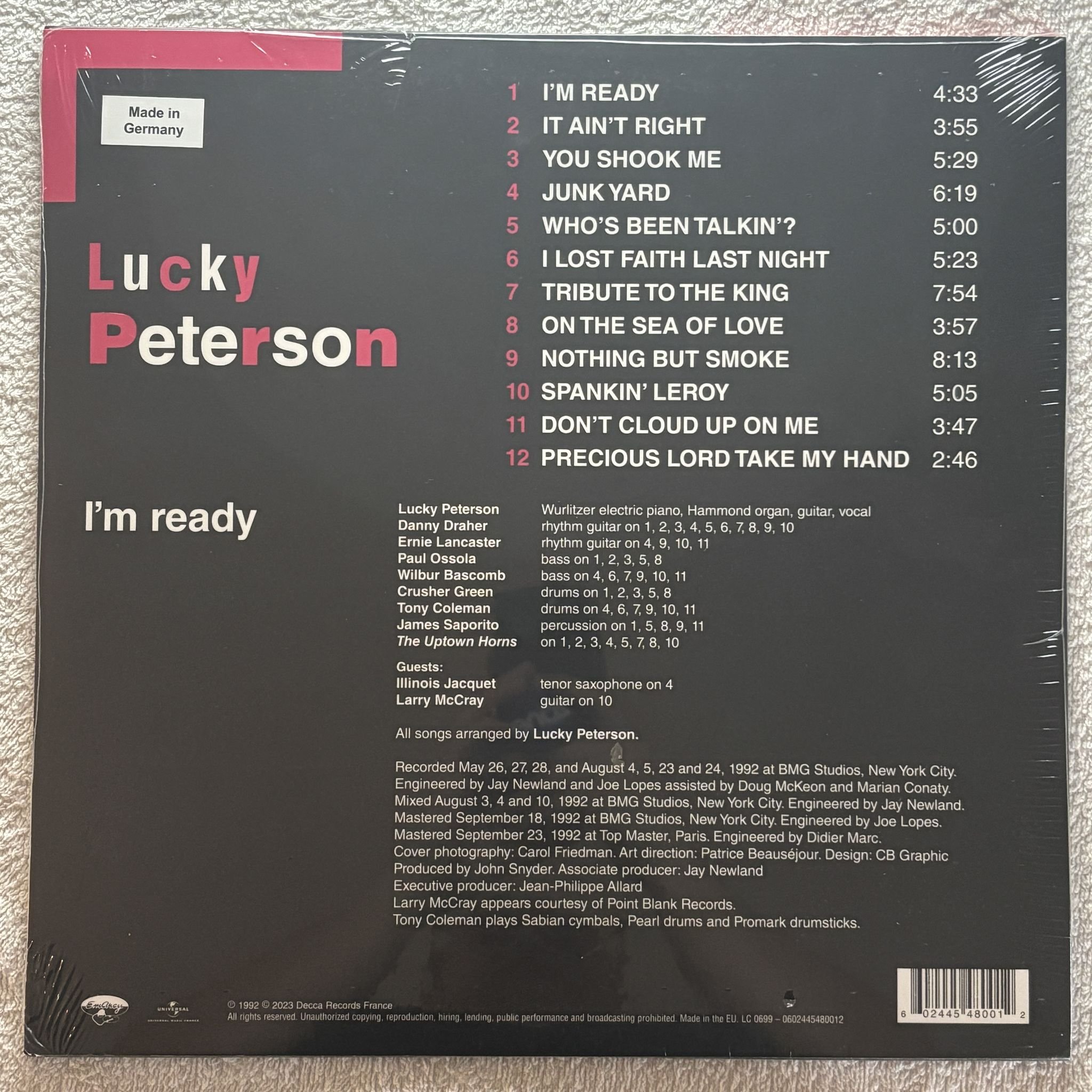 Omslagsbild för skivan LUCKY PETERSON I'm Ready 2xLP Emarcy 454 800-1