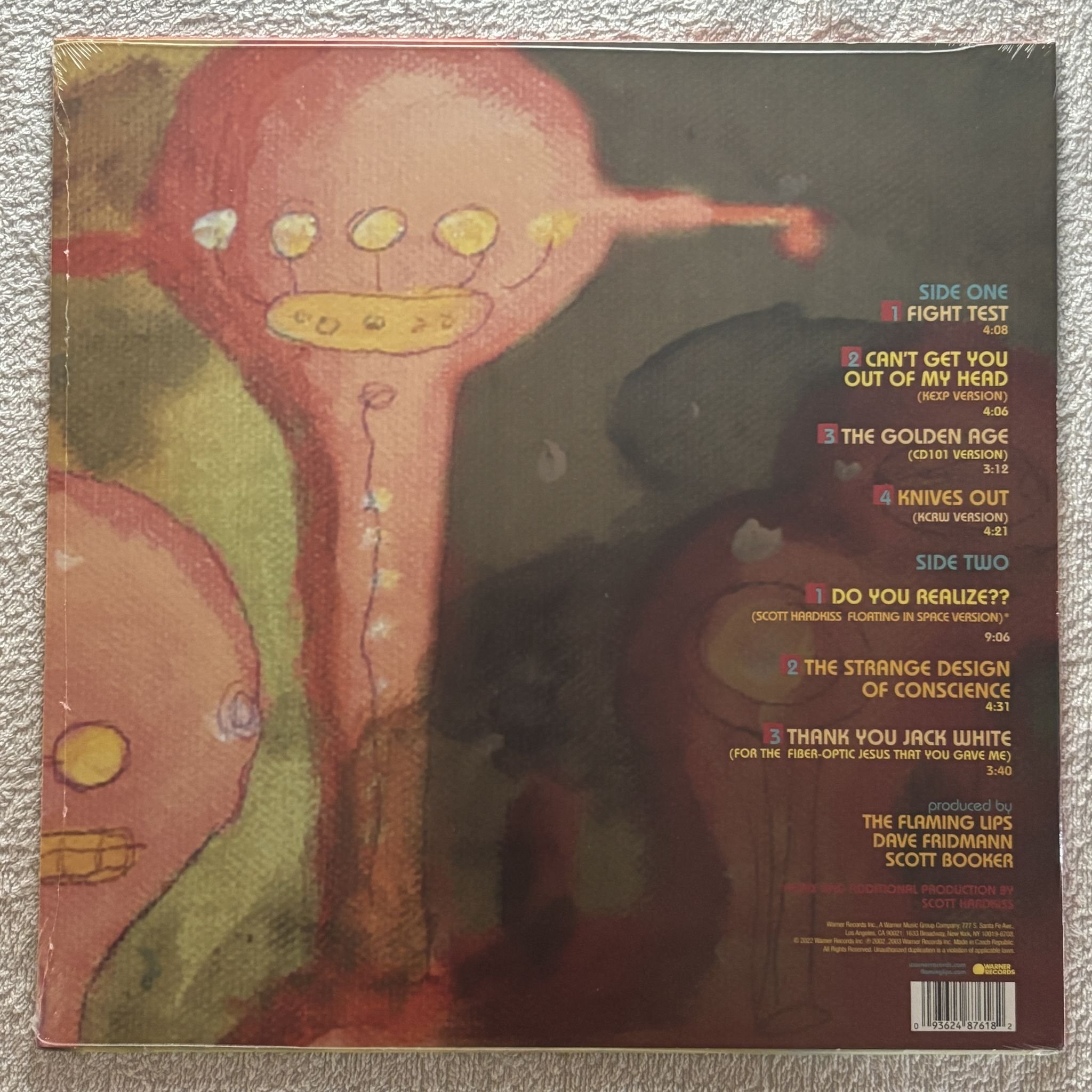 Omslagsbild för skivan THE FLAMING LIPS Fight Test LP Warner Records 093624876182