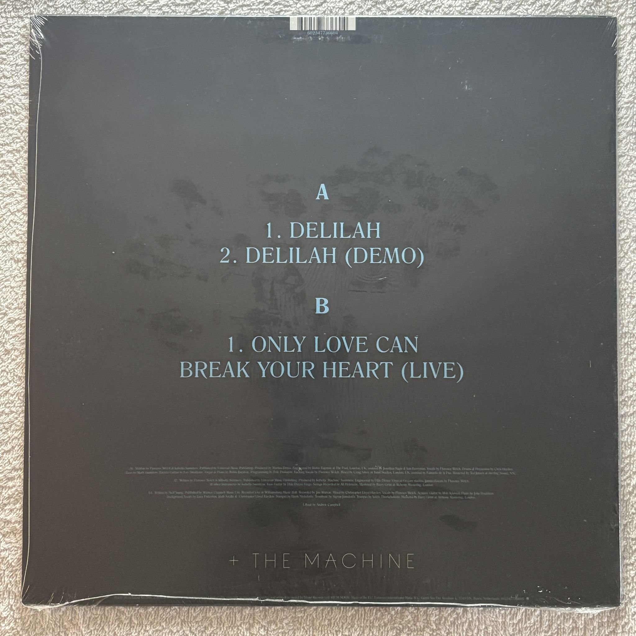 Omslagsbild för skivan FLORENCE + THE MACHINE Delilah LP Island Records 602547736604