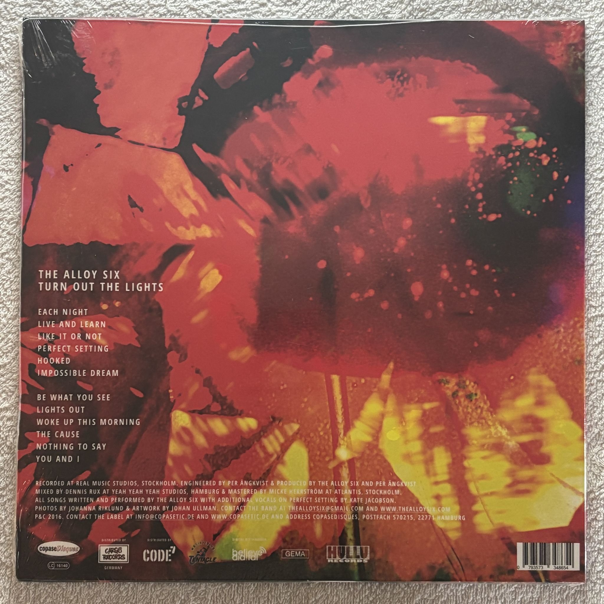 Omslagsbild för skivan THE ALLOY SIX Turn Out The Lights LP CopaseDisques LP-016