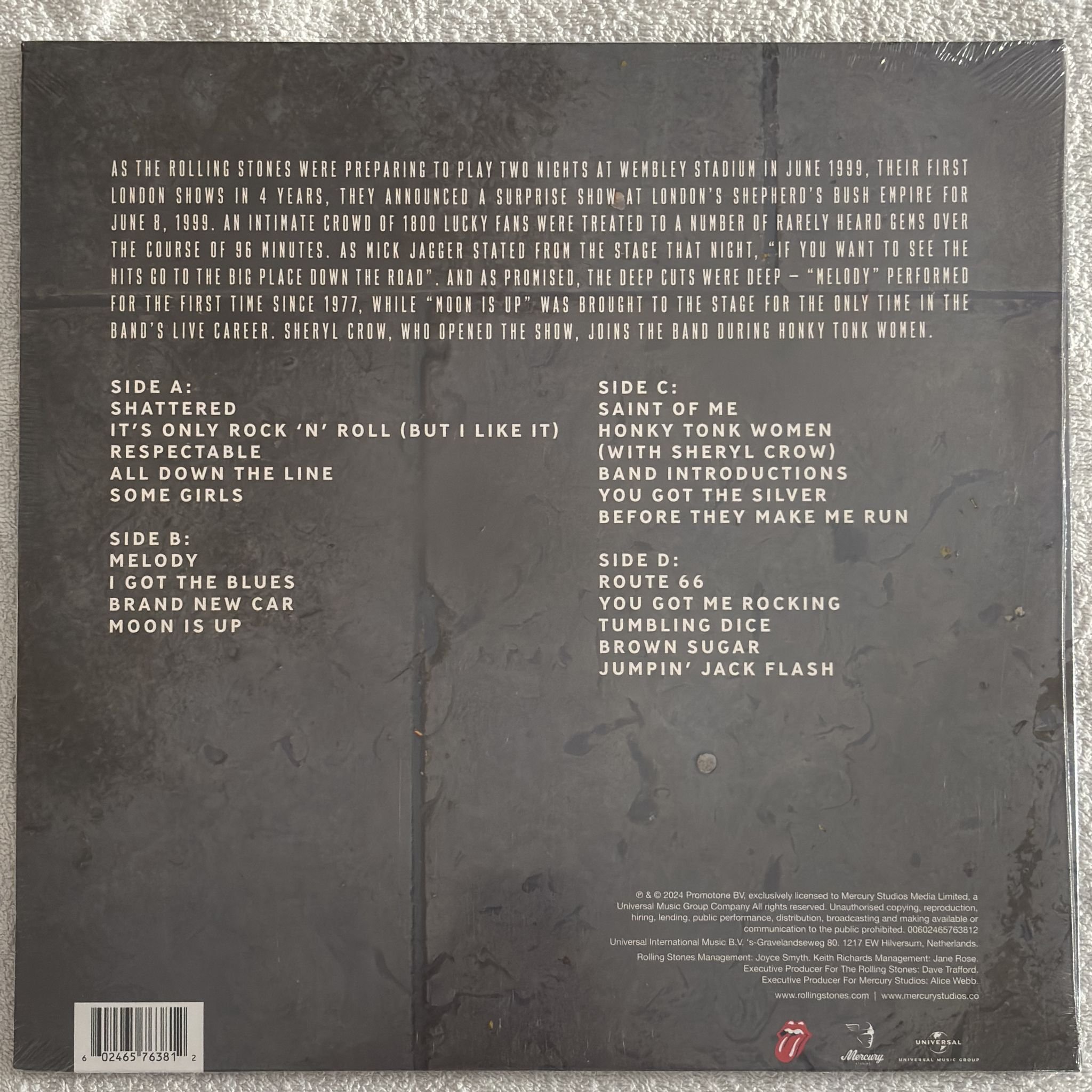 Omslagsbild för skivan THE ROLLING STONES Welcome To Shepherd's Bush 2xLP 00602465763812