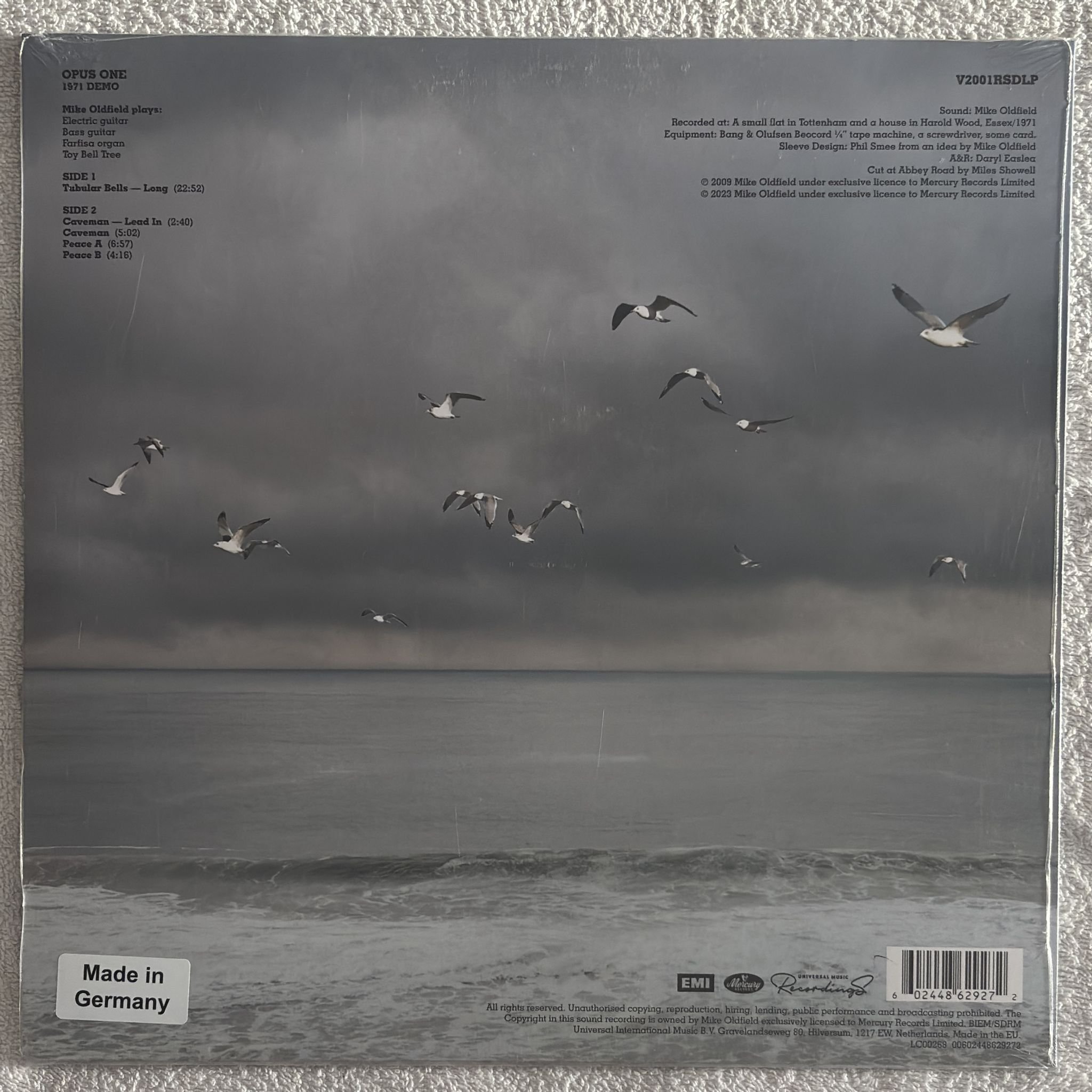 Omslagsbild för skivan MIKE OLDFIELD Opus One LP EMI V2001RSDLP