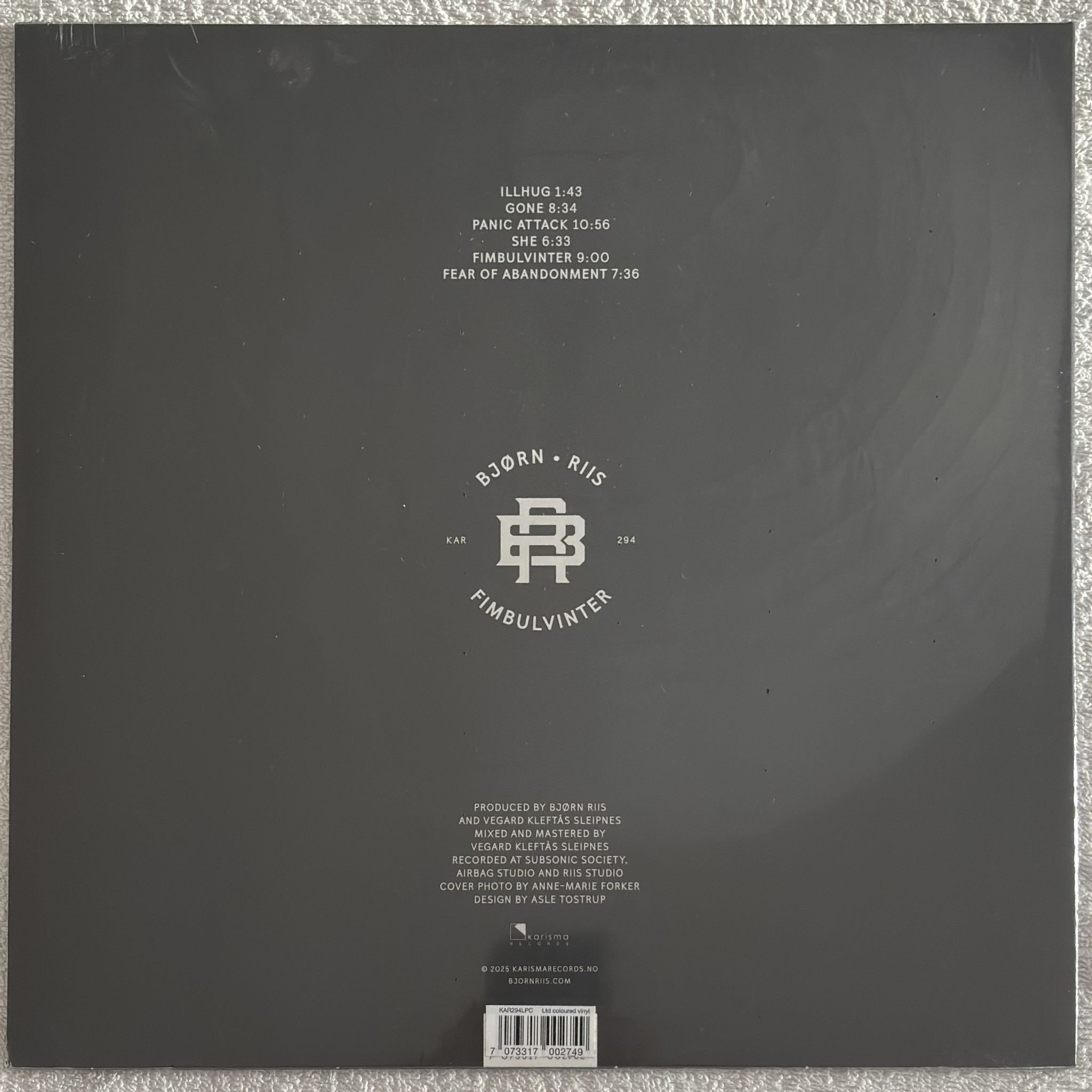 Omslagsbild för skivan BJORN RIIS Fimbulvinter LP Karisma Records KAR294LPC
