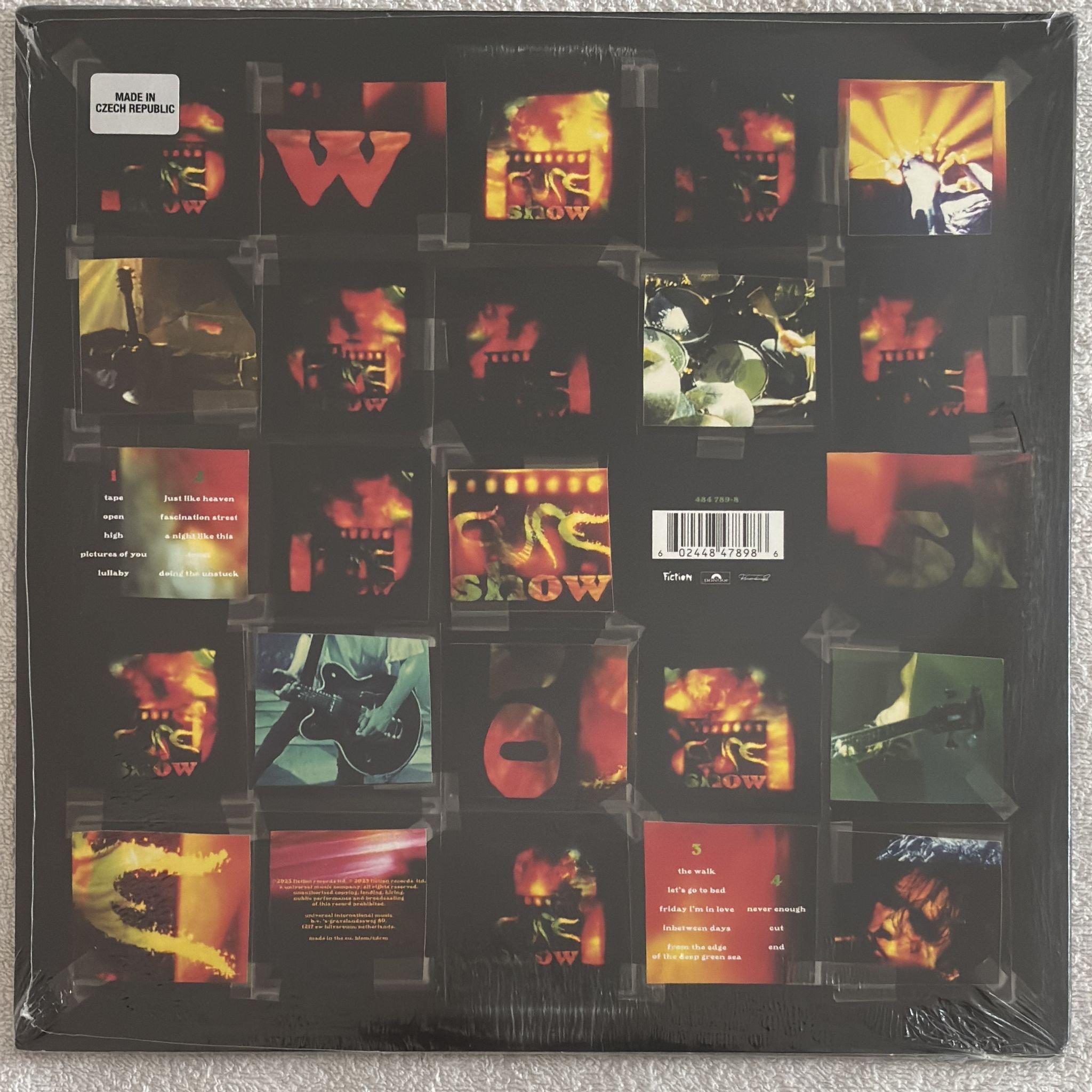 Omslagsbild för skivan CURE Show 2xLP Fiction Records 484 789-8