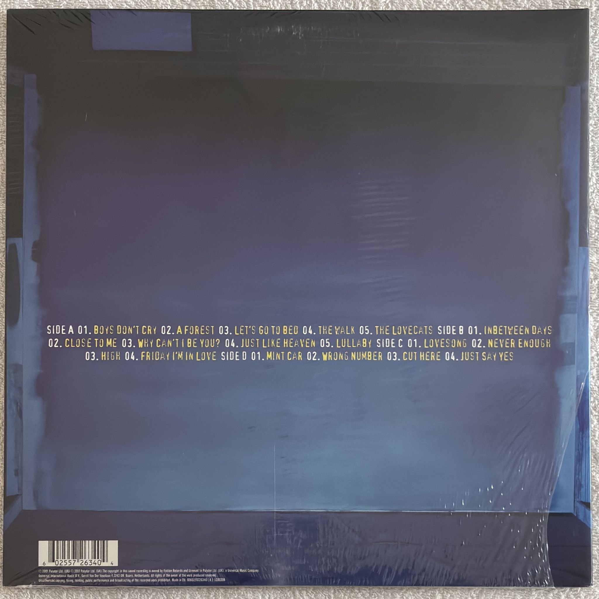 Omslagsbild för skivan THE CURE Acoustic Hits 2xLP Polydor 572 634-0