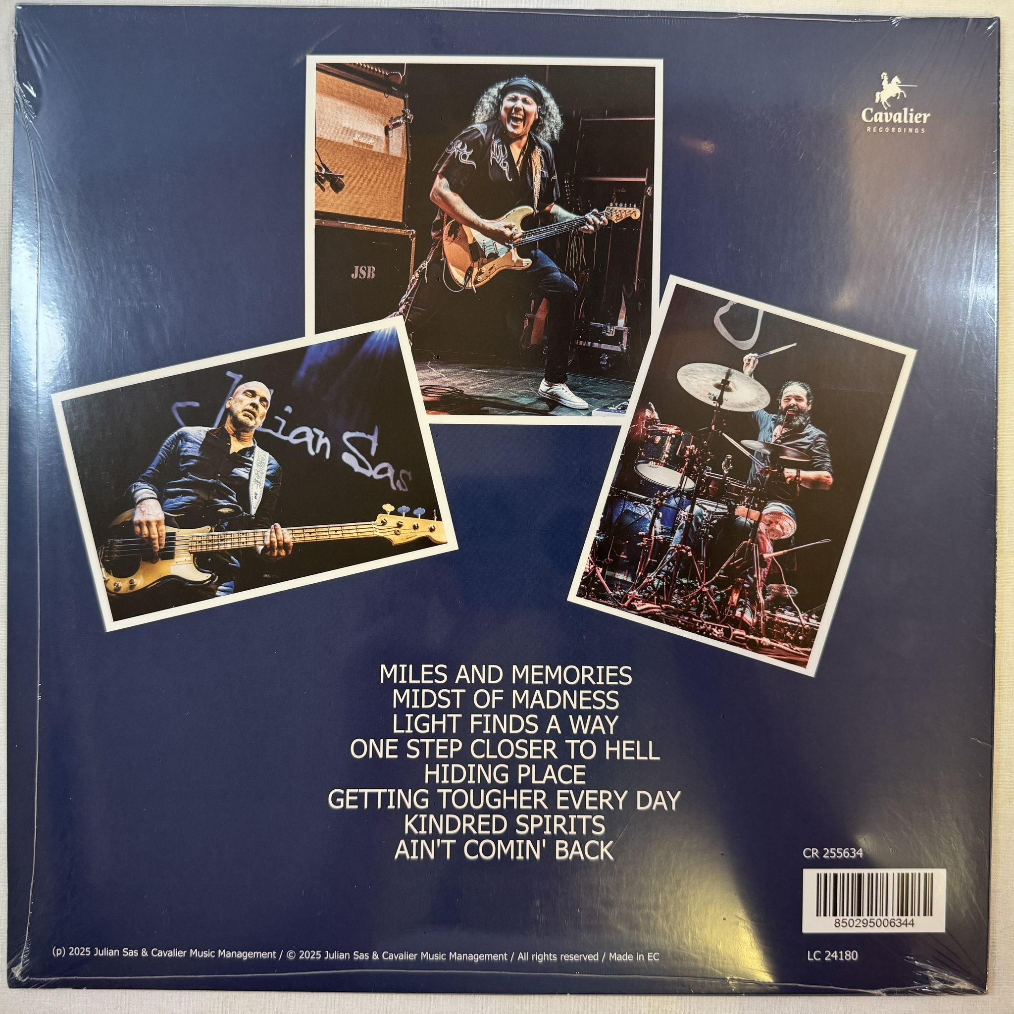 Omslagsbild för skivan JULIAN SAS miles and memories LP -2025 Cavalier Music Management – CR 255634