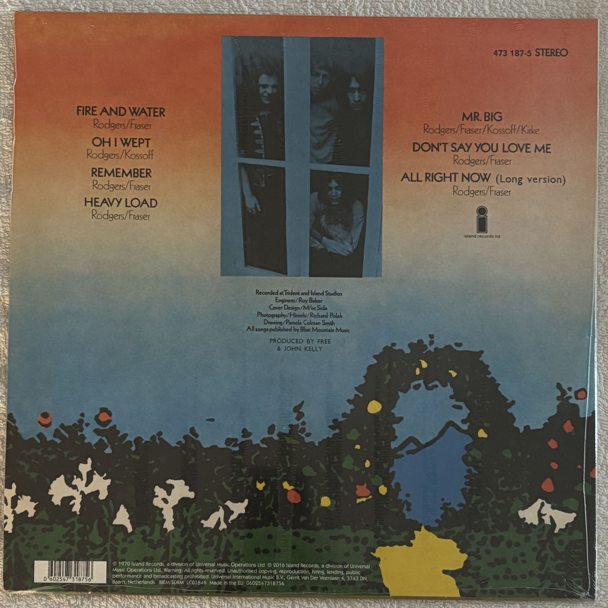 Omslagsbild för skivan FIRE Fire And Water LP Island Records 473 187-5