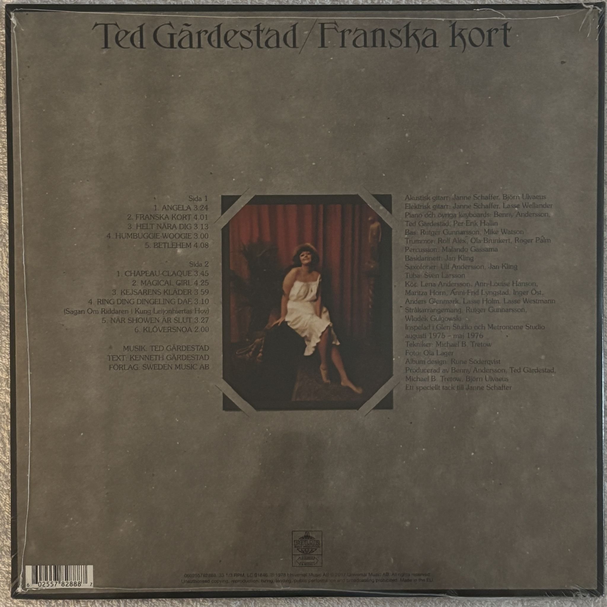 Omslagsbild för skivan TED GÄRDESTAD Franska Kort LP Polar 060255782888