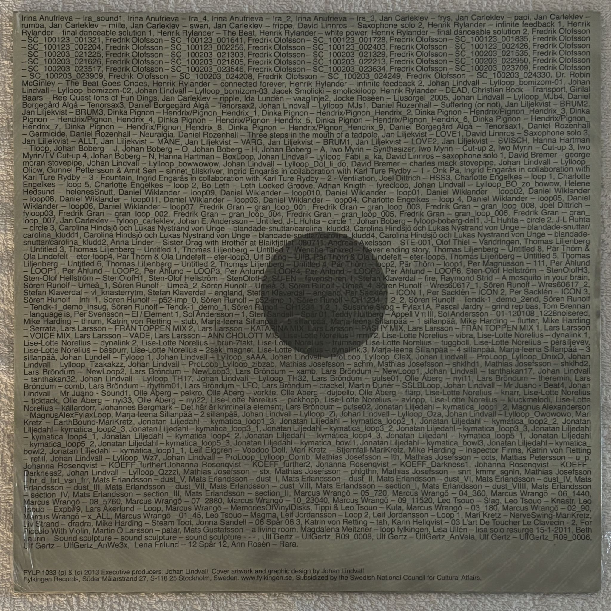 Omslagsbild för skivan VARIOUS Fyloop Fylkingen Records FYLP1033