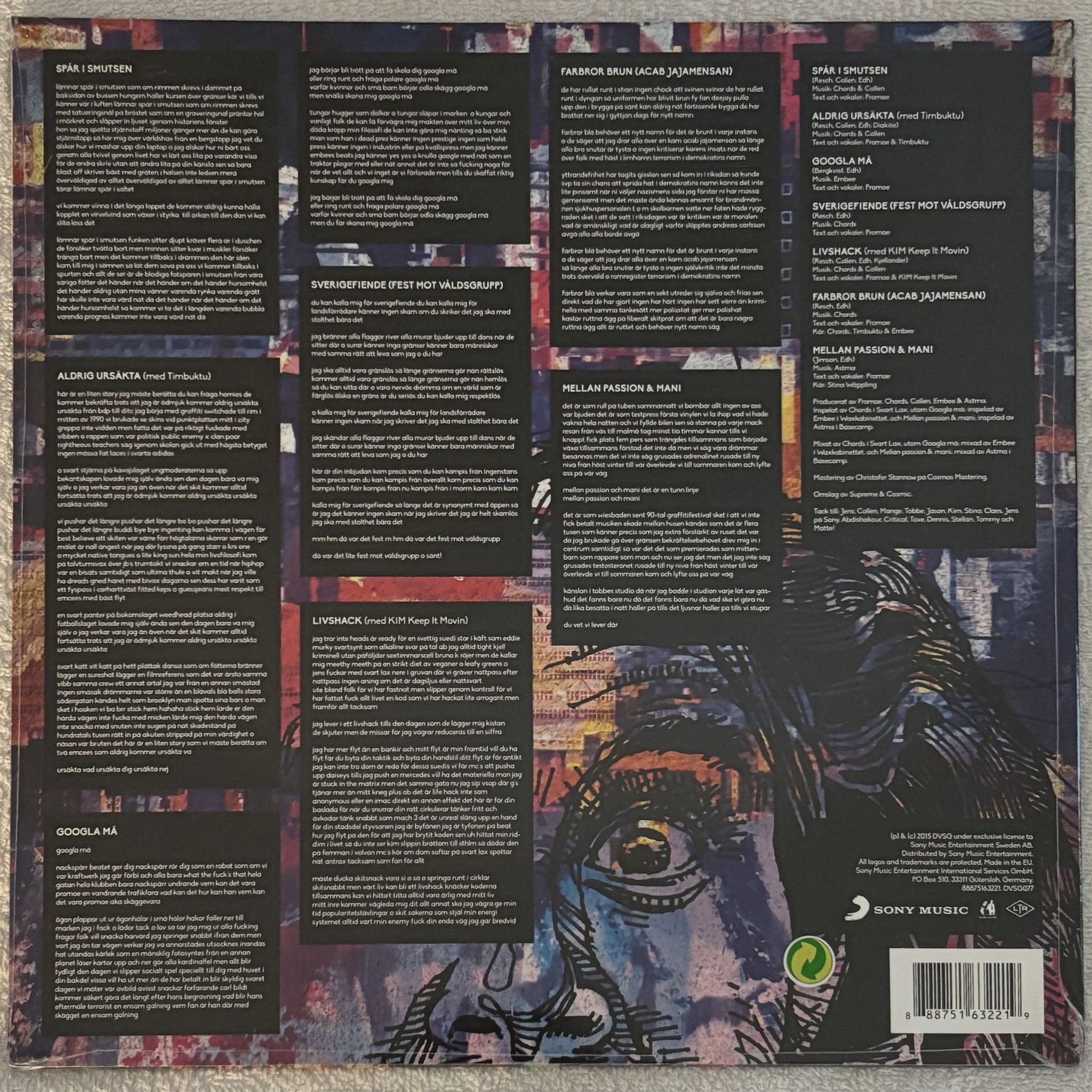 Omslagsbild för skivan PROMOE Mellan Passion & Mani LP David Vs. Goliath DVG077