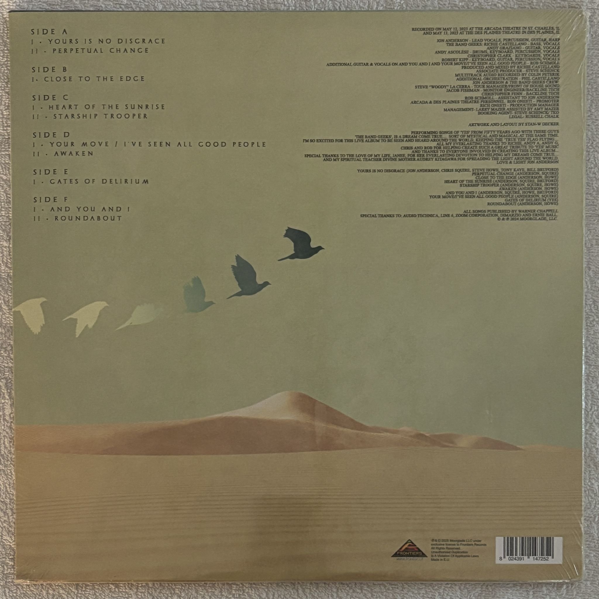 Omslagsbild för skivan JON ANDERSON & THE BAND GEEKS Live Perpetual Change 3xLP FR LP 1472