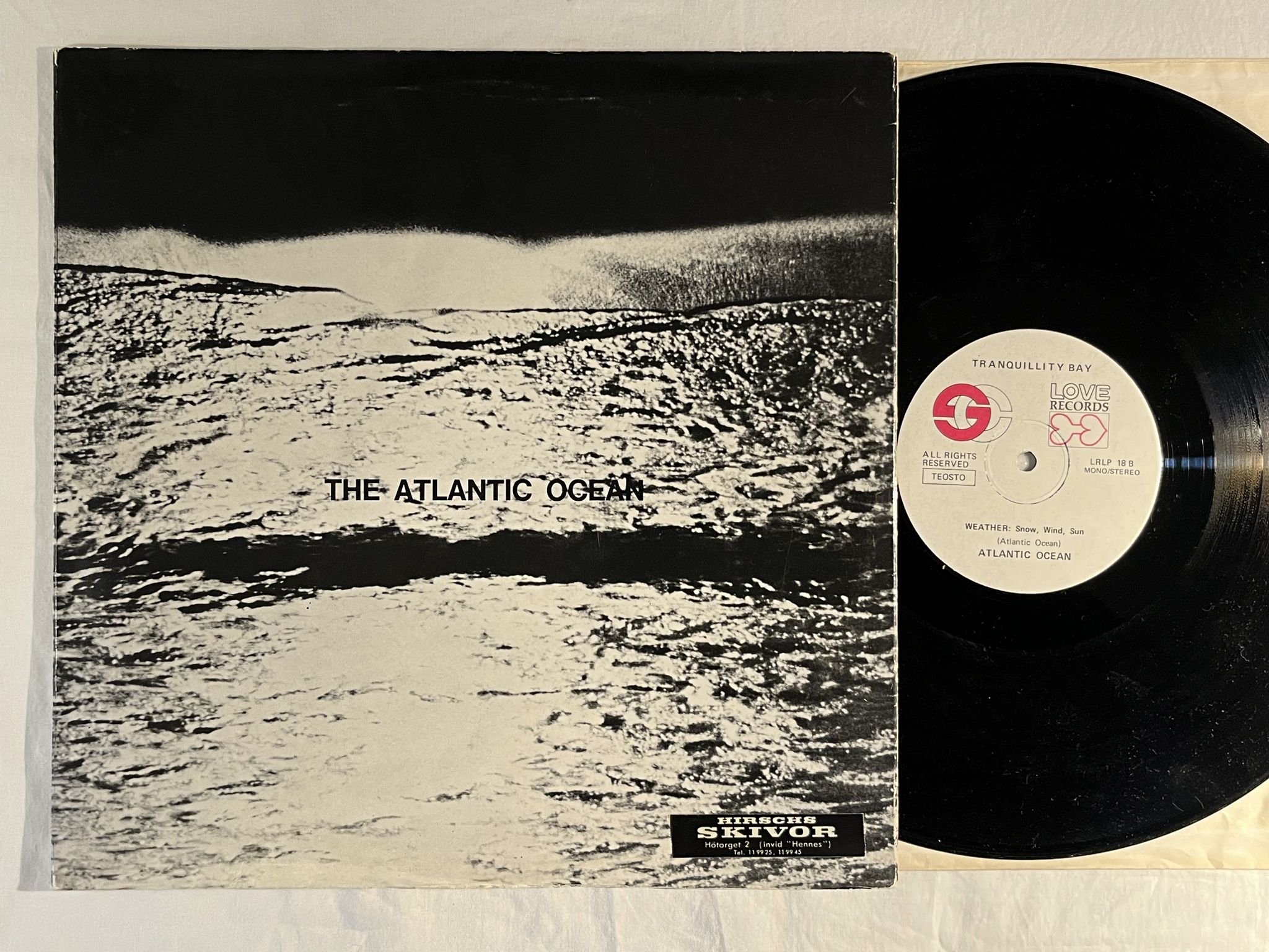 Omslagsbild för skivan THE ATLANTIC OCEAN Tranquillity Bay LP -70 Swe LOVEL RLP 18 *** Rare psych / mod