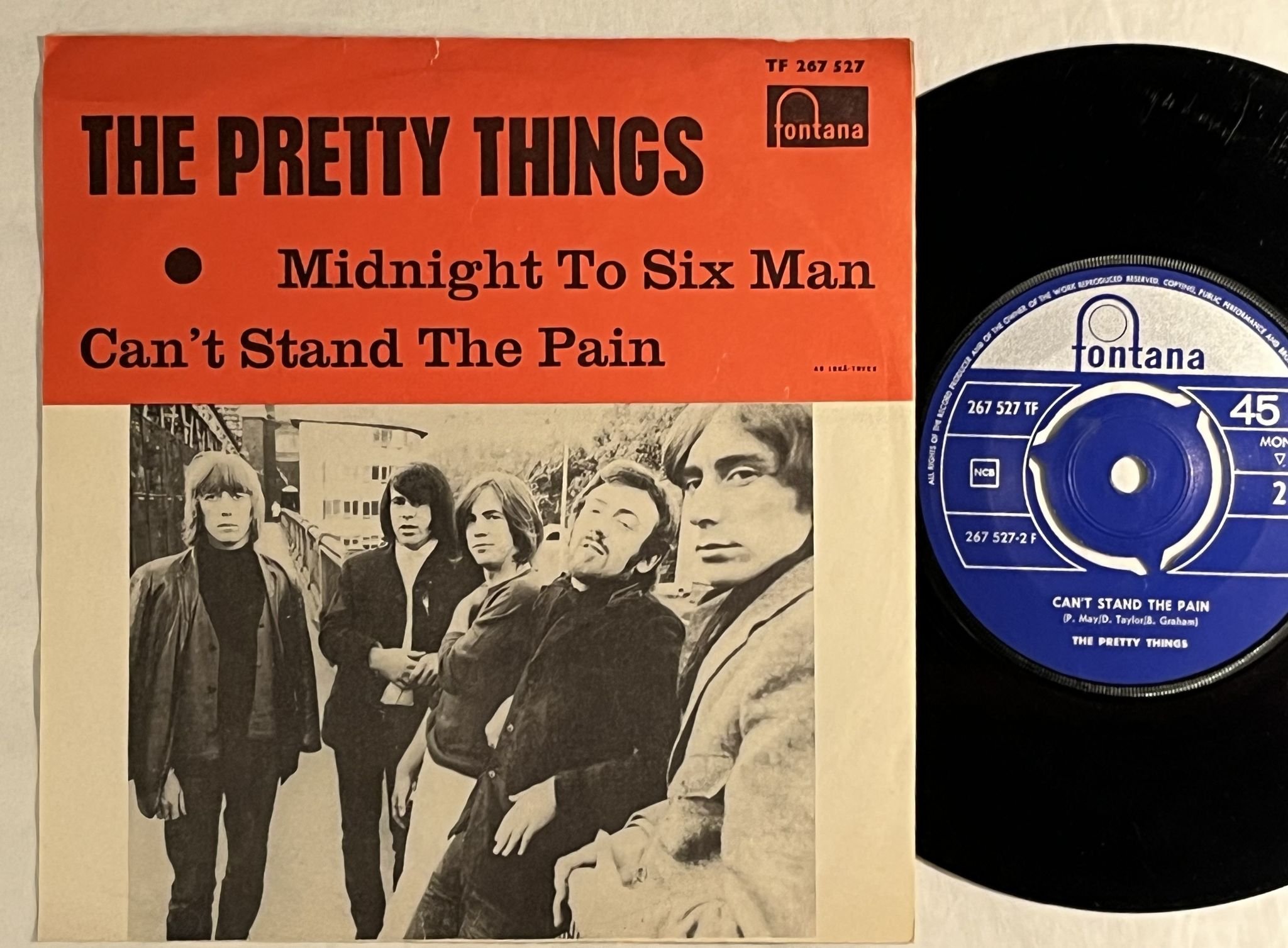 Omslagsbild för skivan THE PRETTY THINGS Midnight To Six Man 7" -65 Swe FONTANA TF 267527