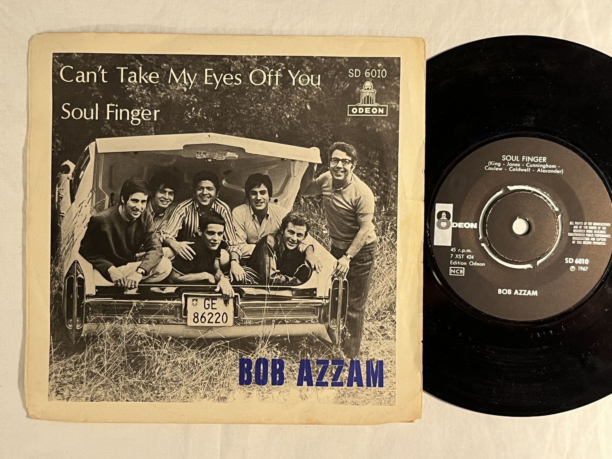Omslagsbild för skivan BOB AZZAM can't take my eyes off you 7" -67 Swe ODEON SD 6010