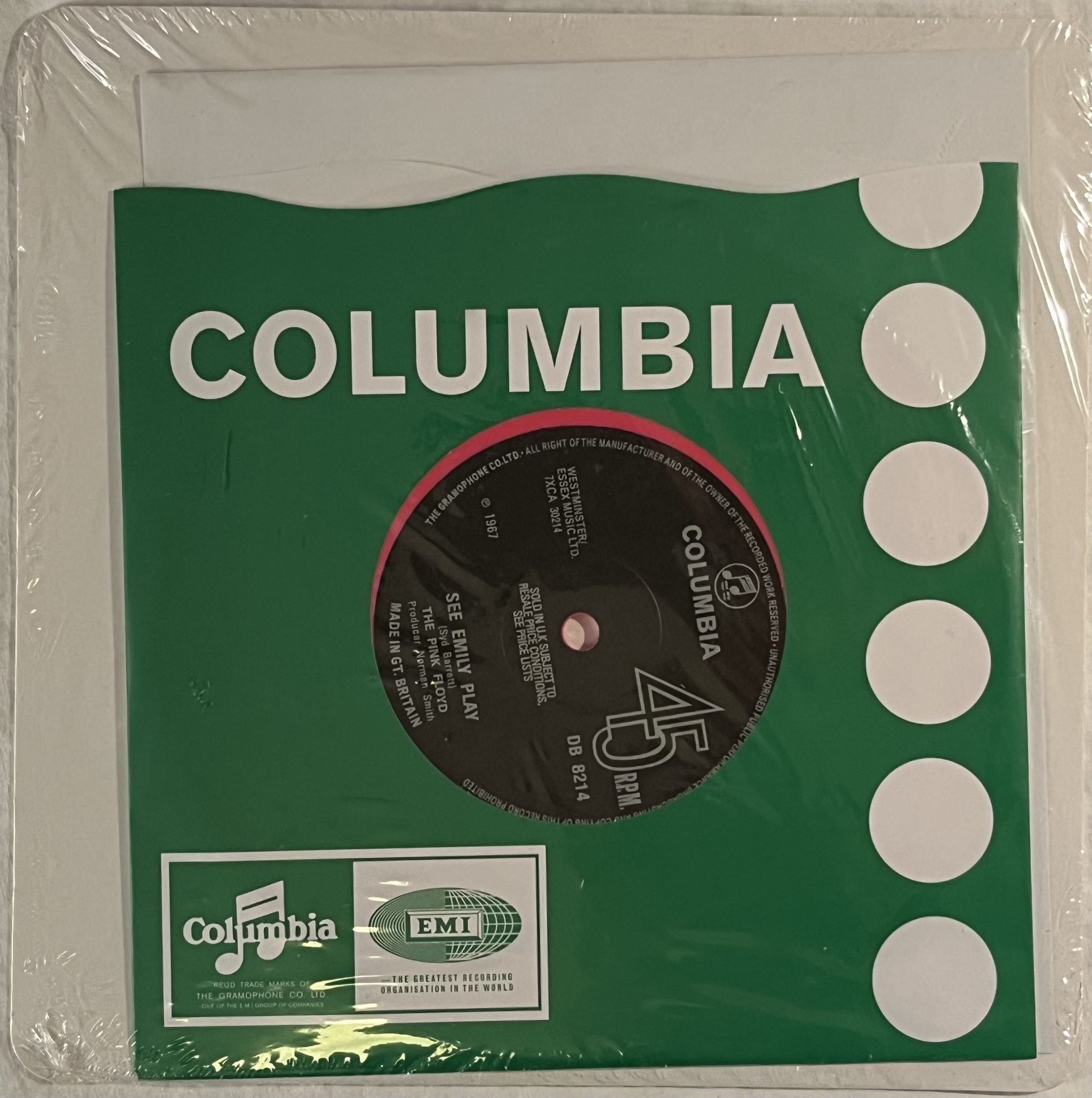 Omslagsbild för skivan PINK FLOYD See Emily Play 7" 2013 Columbia 50999 928584 7 3 ** Still Sealed **