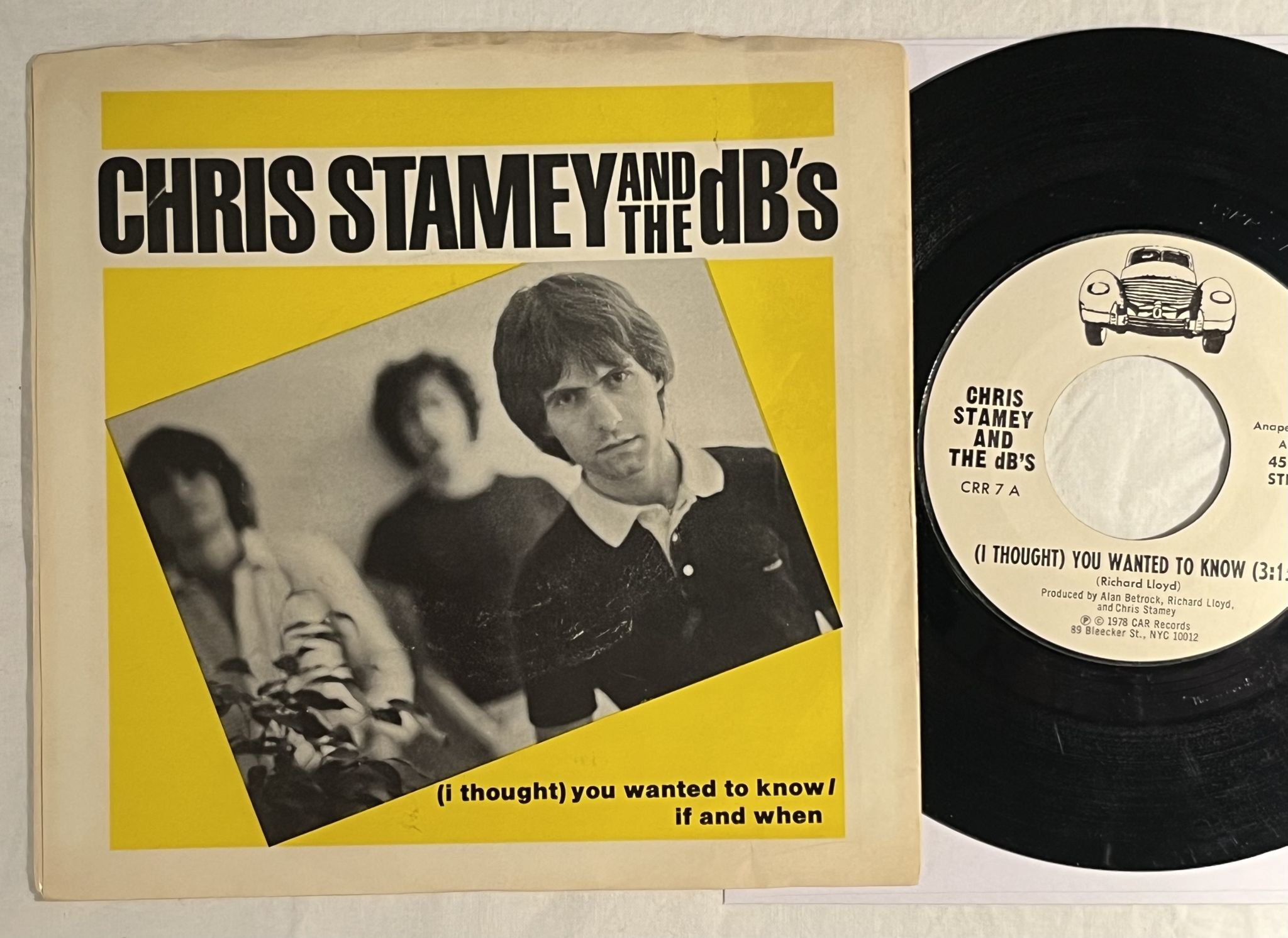 Omslagsbild för skivan CHRIS STAMEY & THE DB'S (I Thought) You Wanted To Know 7" US CRR 7 * POWER POP *