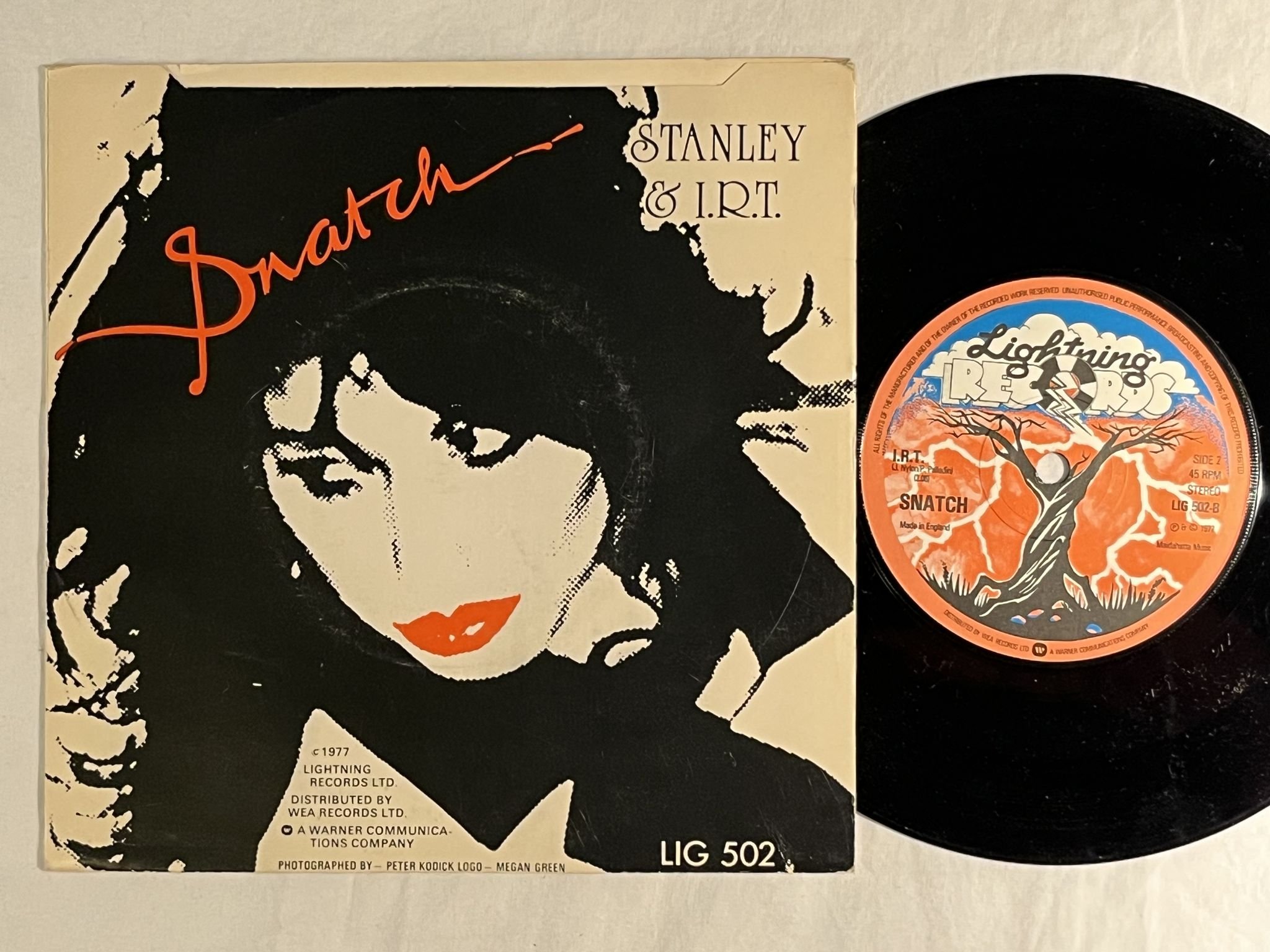 Omslagsbild för skivan SNATCH Stanley & I.R.T. 7" -77 UK LIGHTNING LIG 502