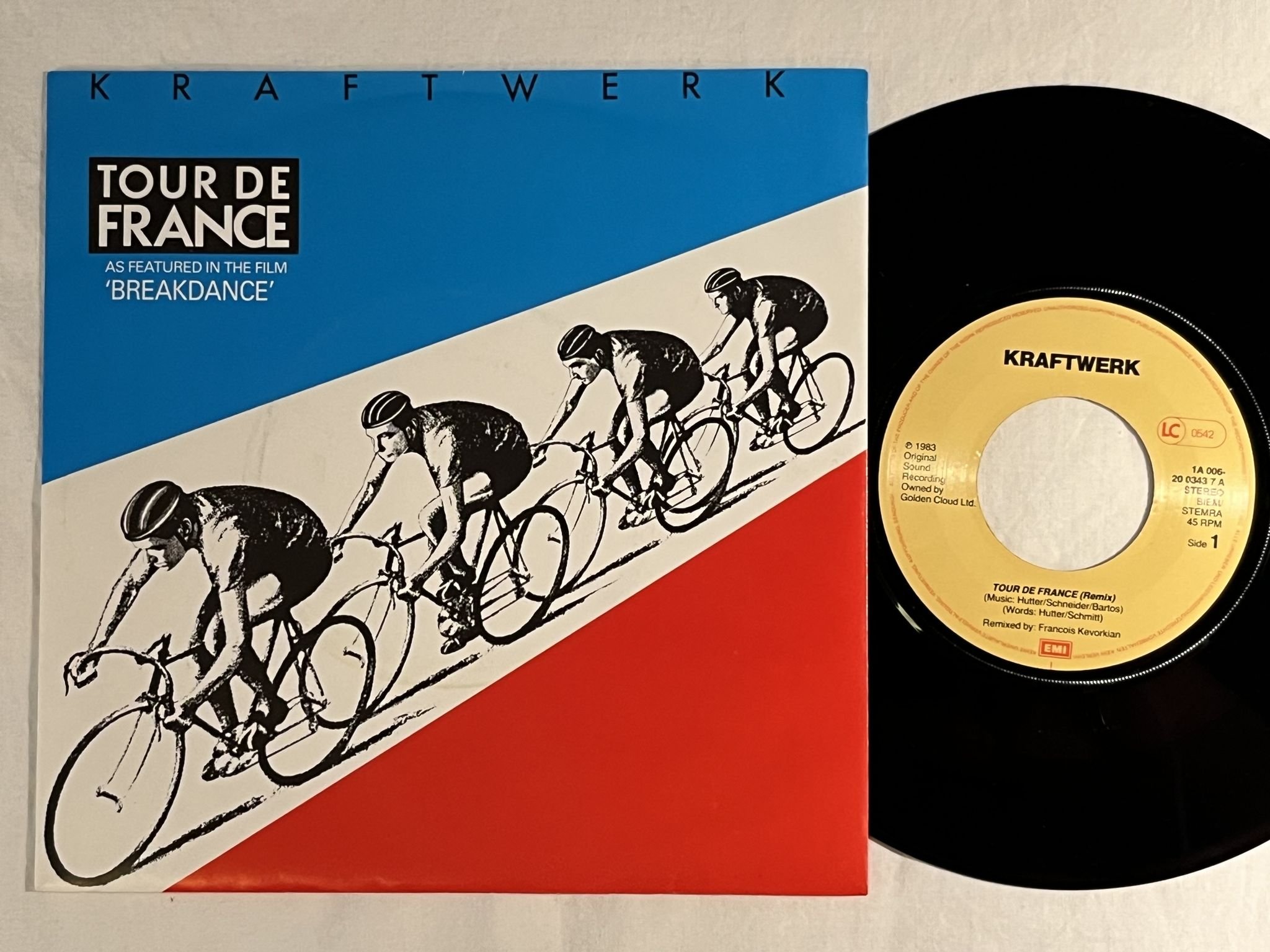 Omslagsbild för skivan KRAFTWERK tour de france 7" -83 Hol EMI 1A 006-2003437