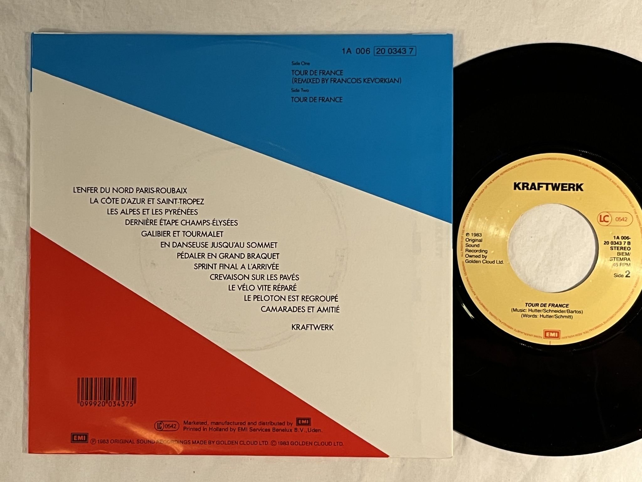 Omslagsbild för skivan KRAFTWERK tour de france 7" -83 Hol EMI 1A 006-2003437
